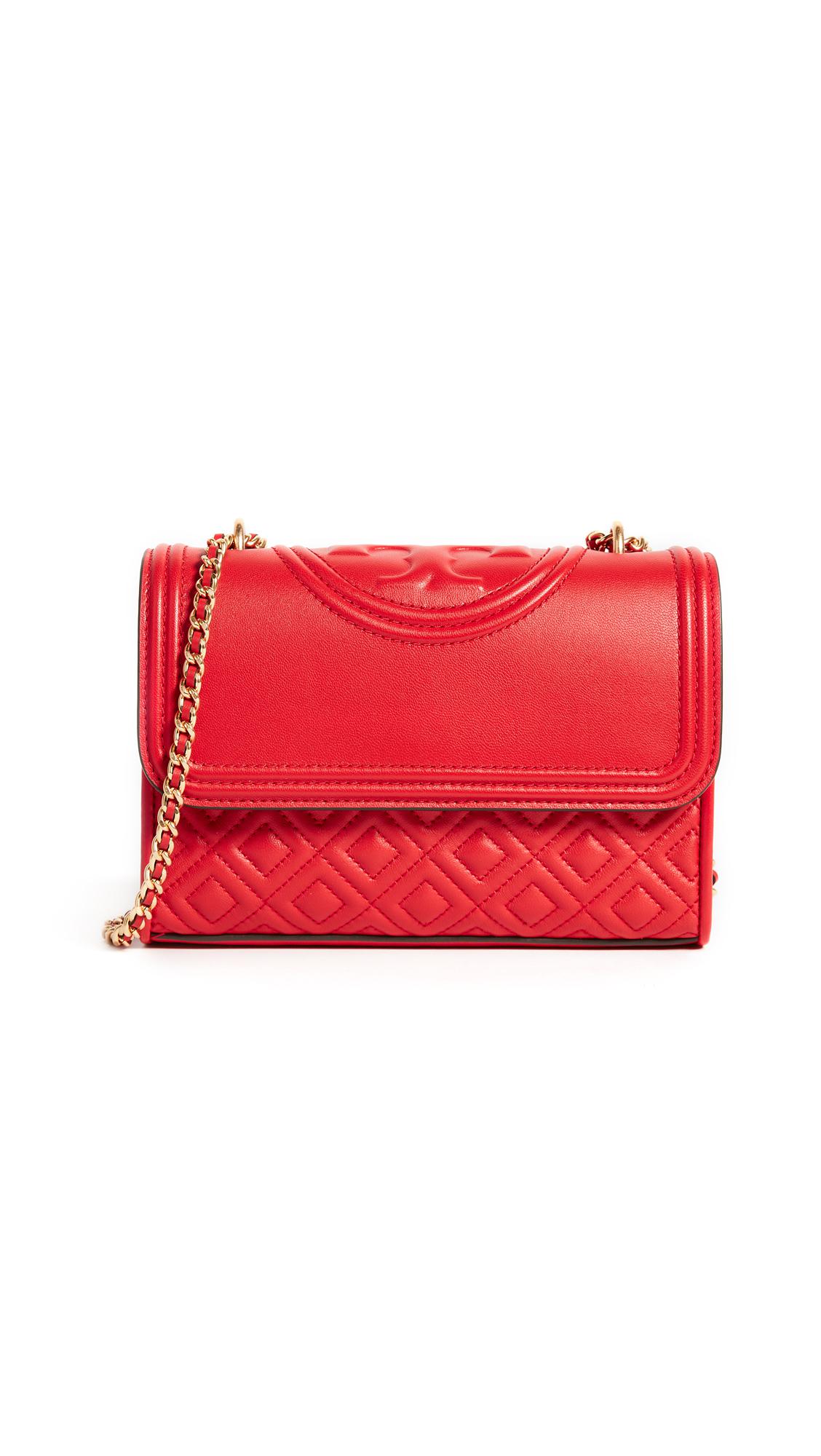 Tory Burch Fleming Small Convertible Shoulder Bag in Red | Lyst