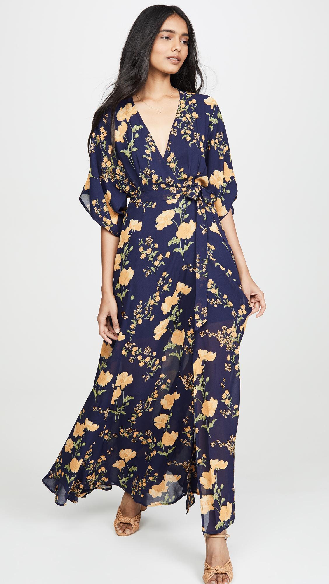 Reformation Synthetic Winslow Dress in Blue - Lyst