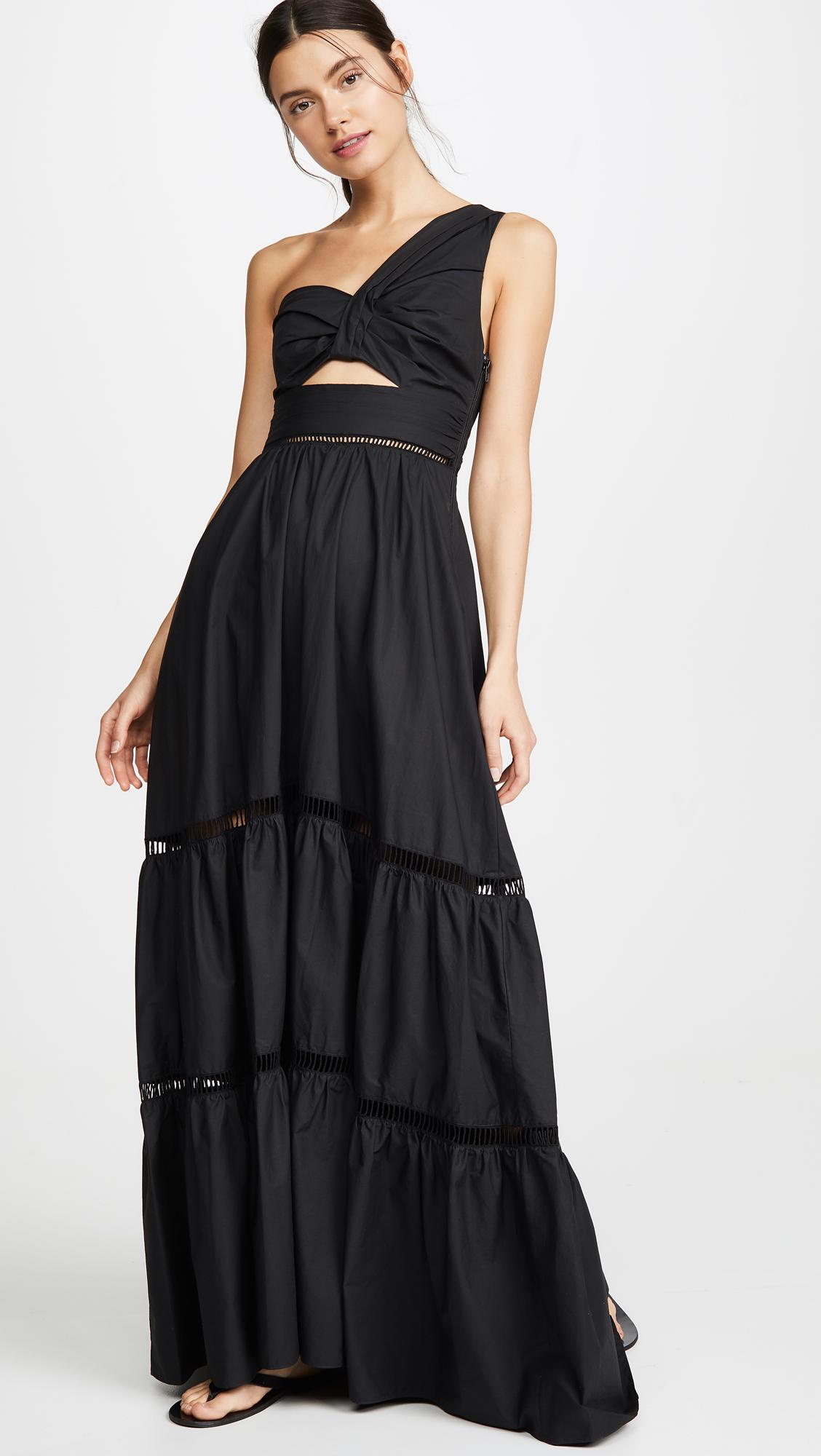 A.L.C. Piper One-shoulder A-line Dress in Black | Lyst Canada