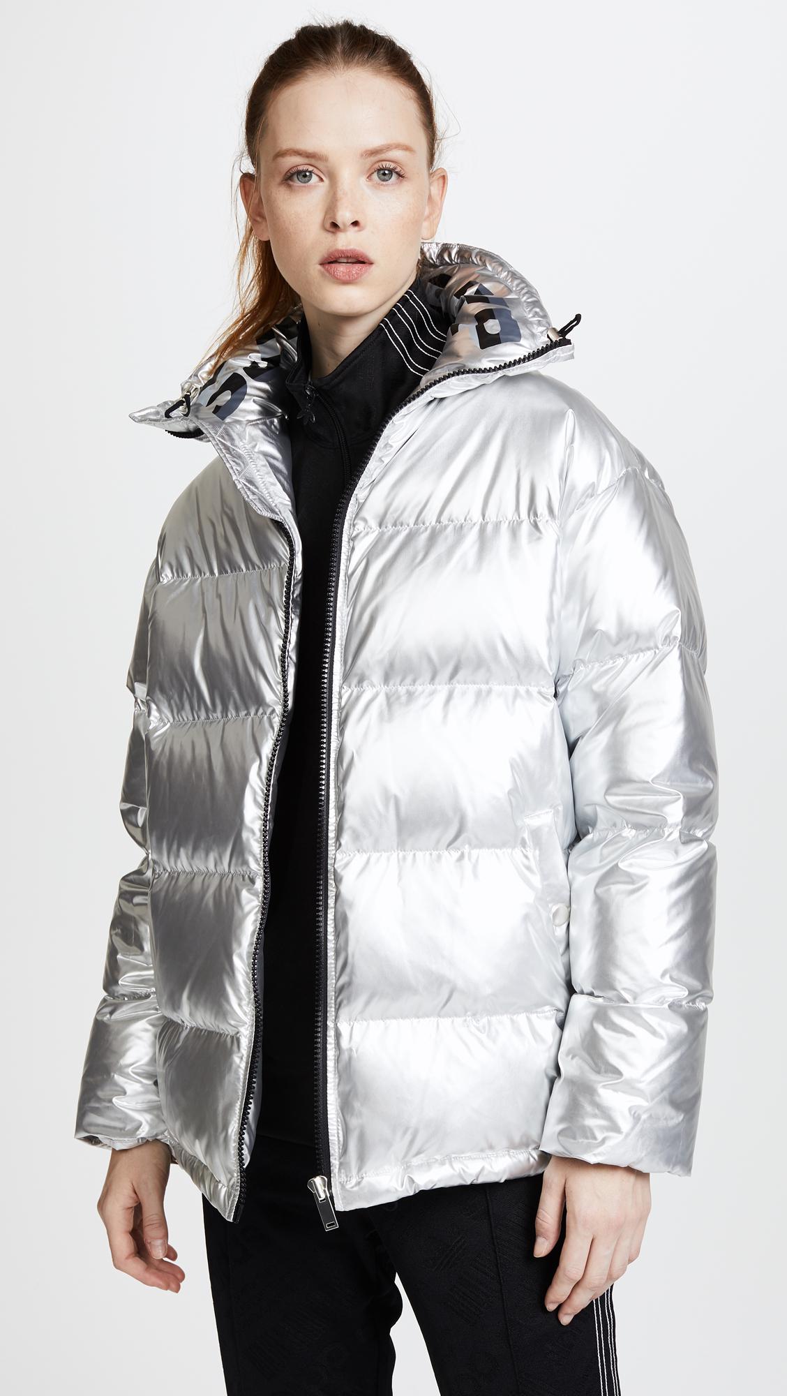 Download SJYP Synthetic Metallic Down Jacket - Lyst