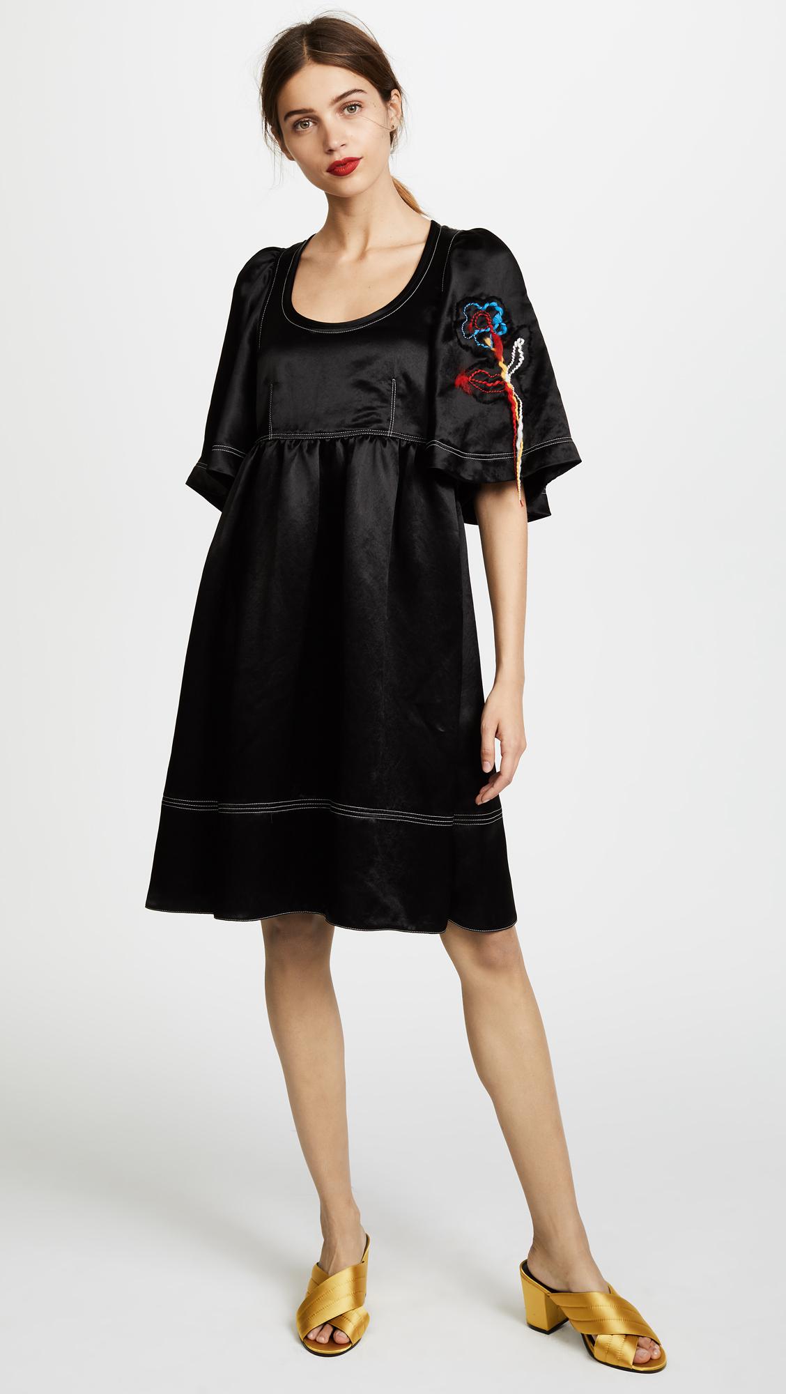 Lyst - Sonia Rykiel Embroidered Short Dress in Black