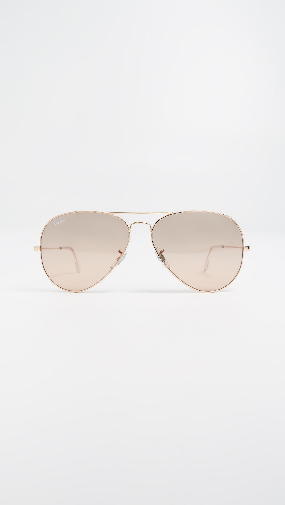 Ray Ban Rb3025 Oversized Mirrored Original Aviator Sunglasses In Metallic Lyst