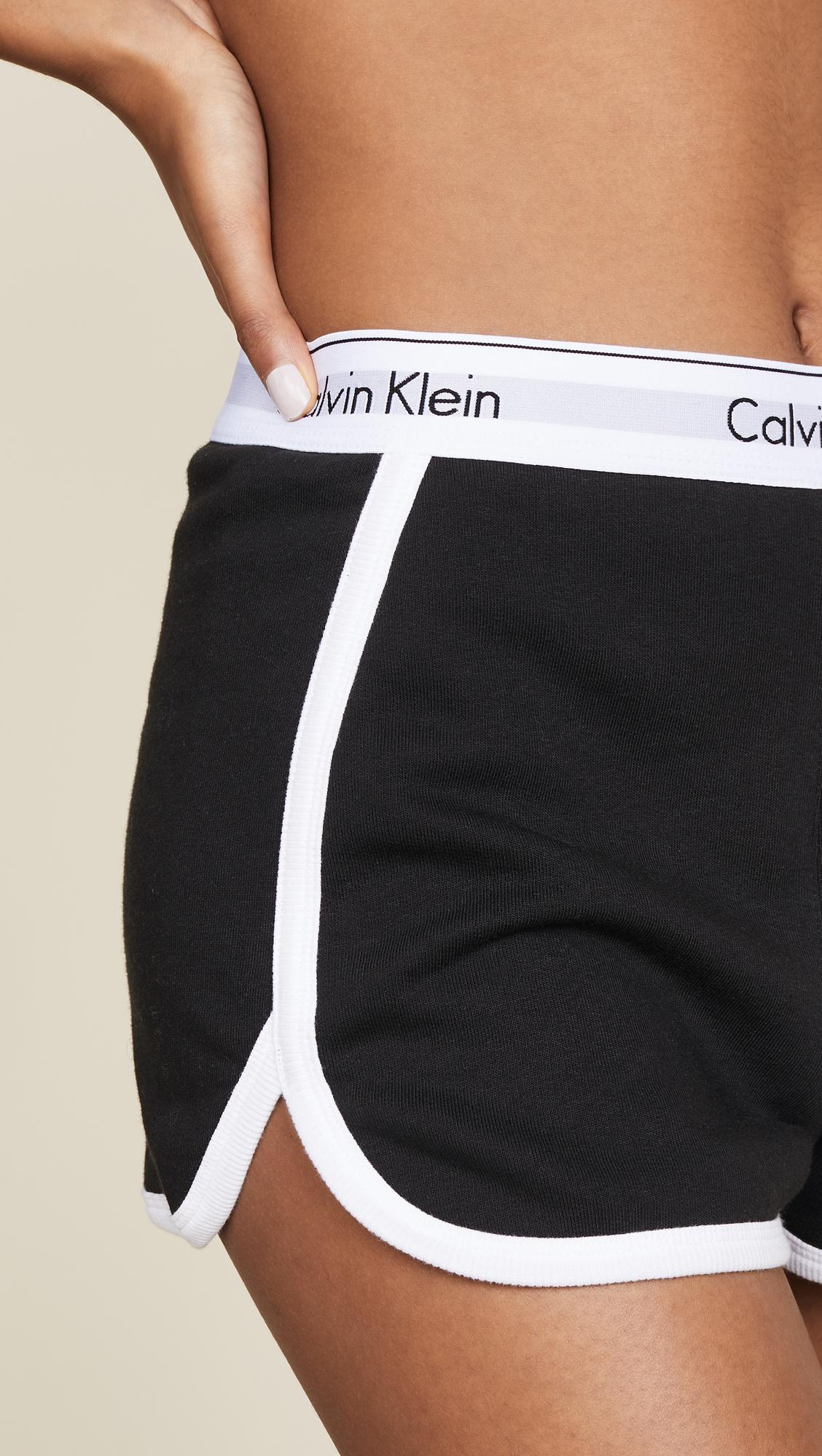 Calvin Klein Cotton Shorts Lyst in | Modern Sleep Black