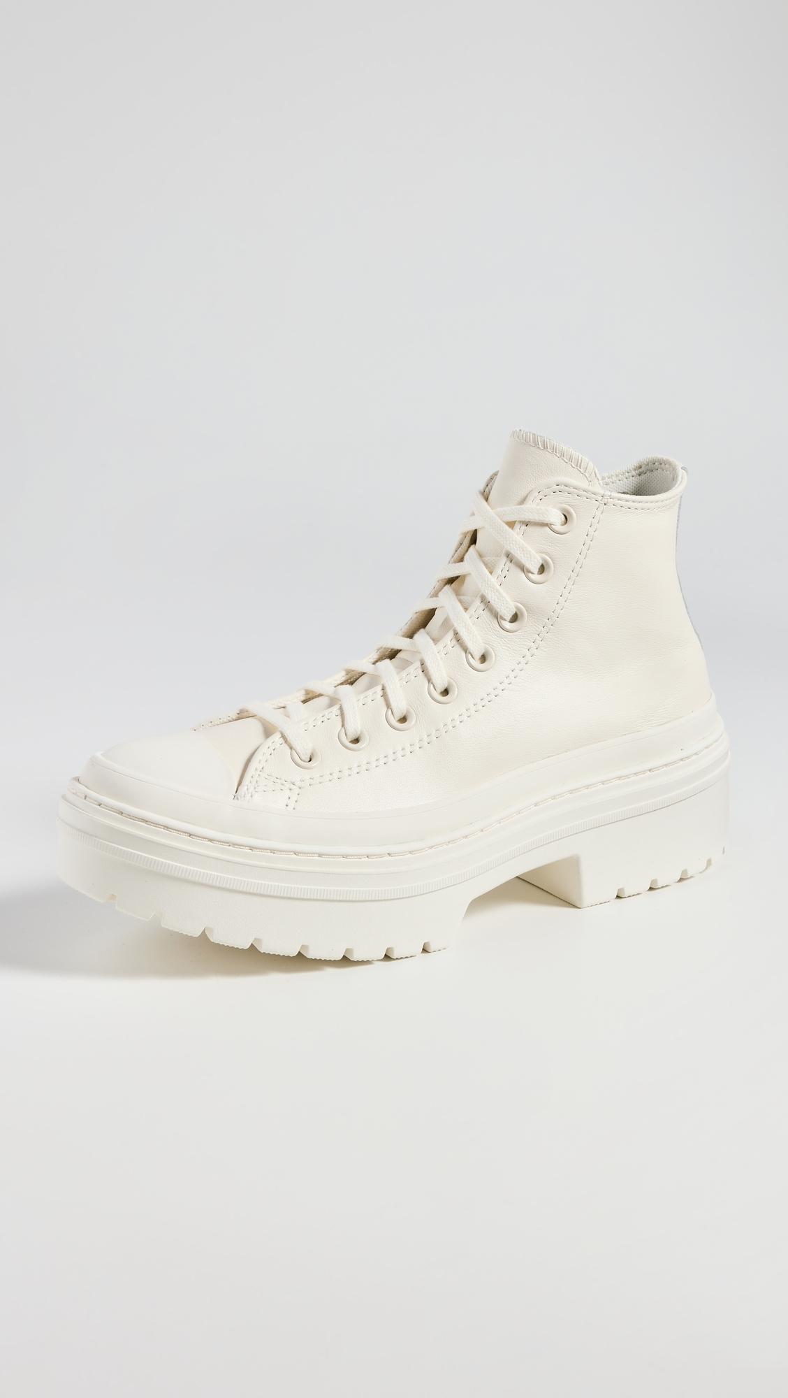 White Leather Lugged Converse Converse Chuck Taylor All Star