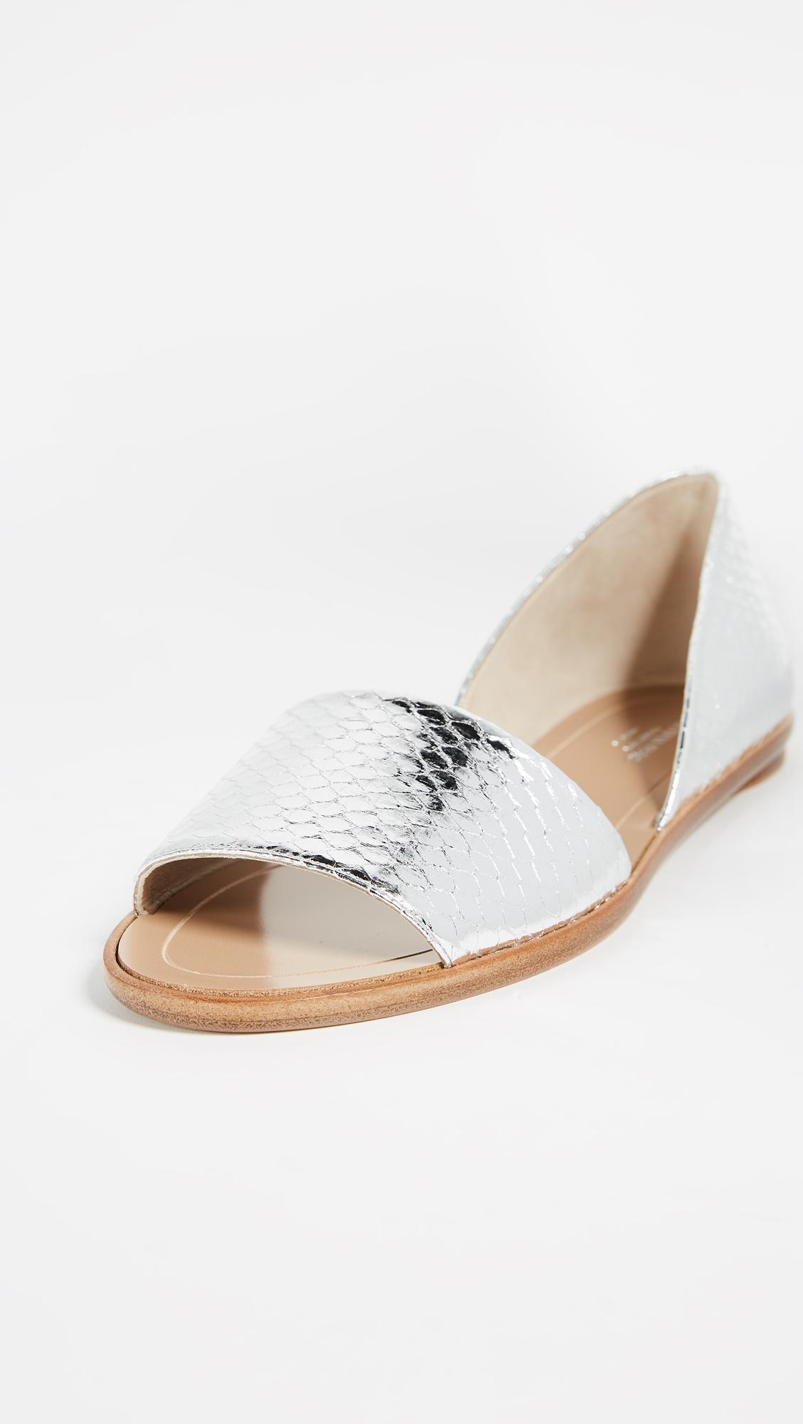 michael kors peep toe flats