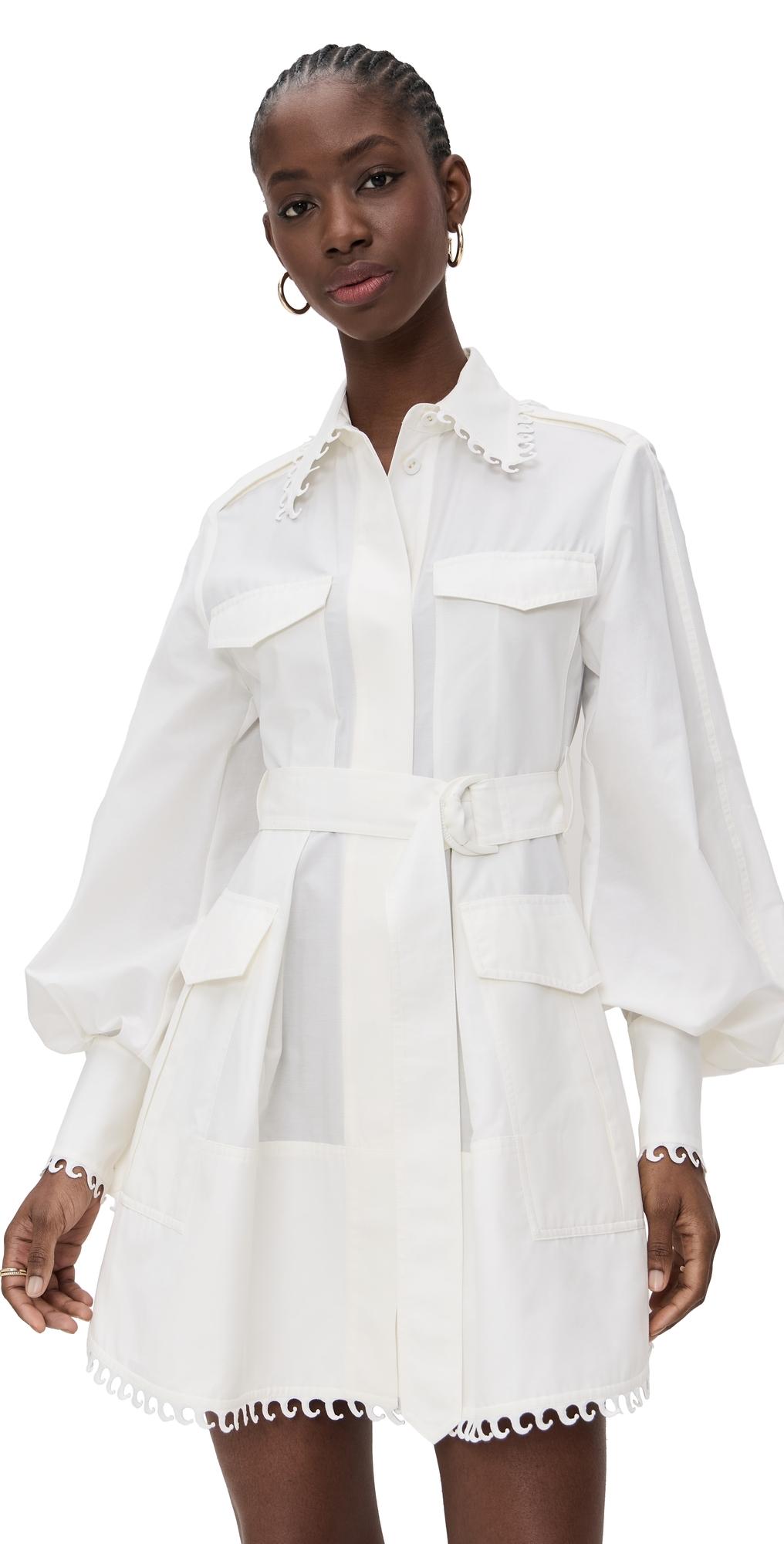 Zimmermann Illuminate Utility Mini Dress in White | Lyst