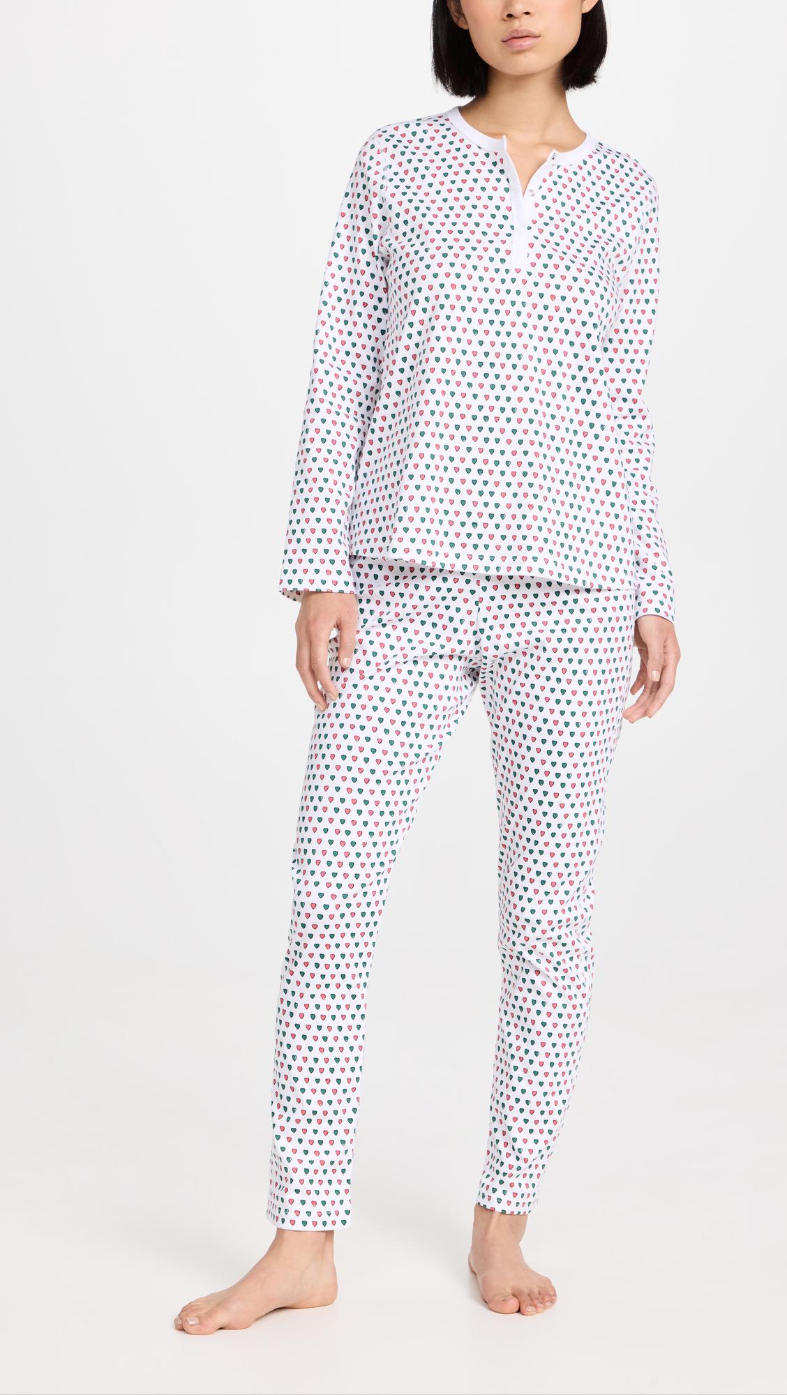 Roberta Roller Rabbit Holiday Hearts Pajamas in White | Lyst