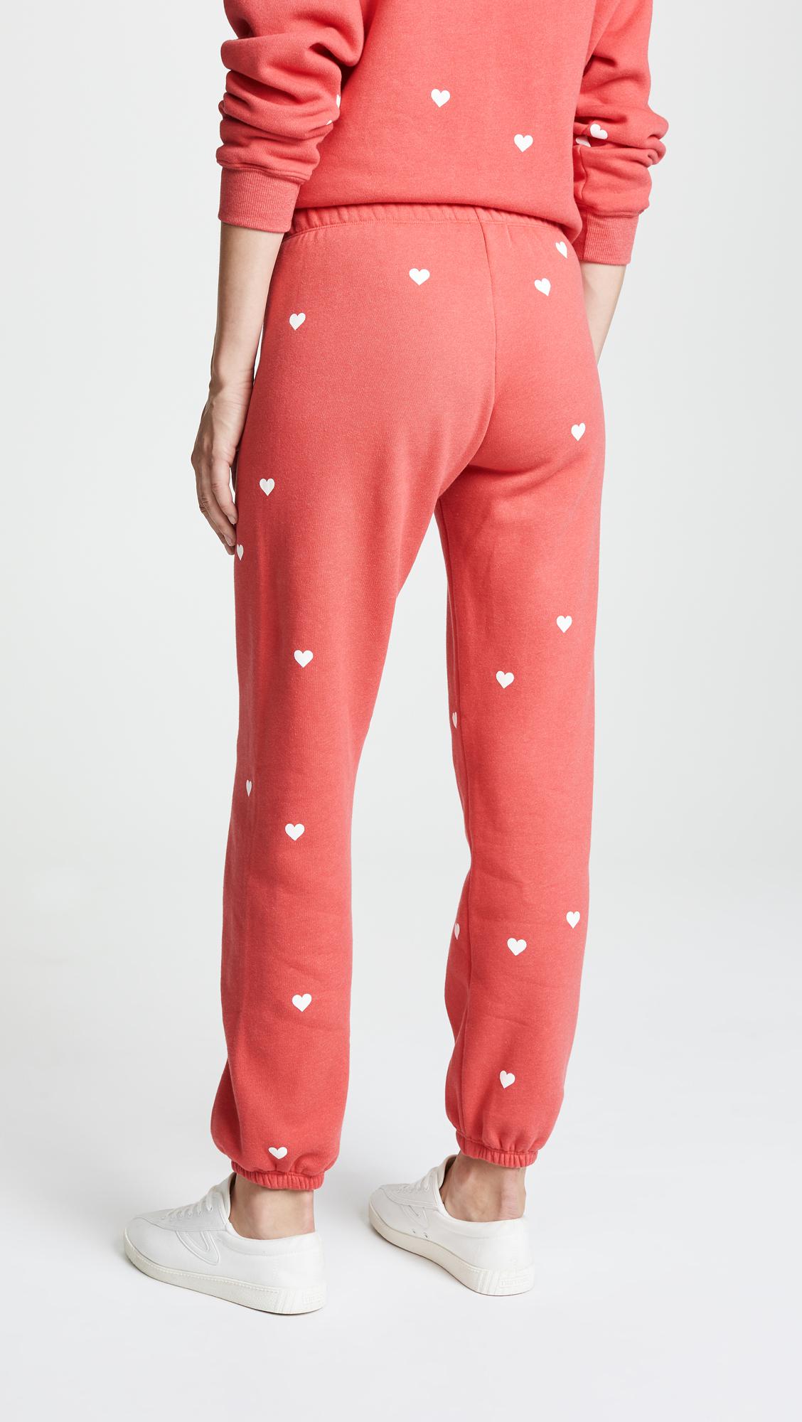 Wildfox Fleece Lovestruck Sweatpants in Scarlet (Red) - Lyst