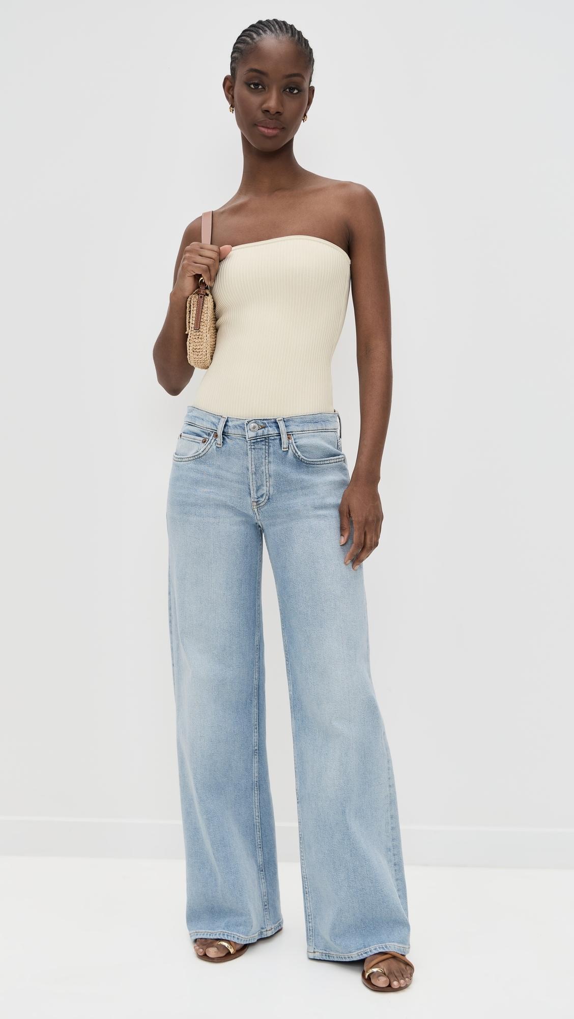 DL1961 Instasculpt Rib Tube Top in Black | Lyst