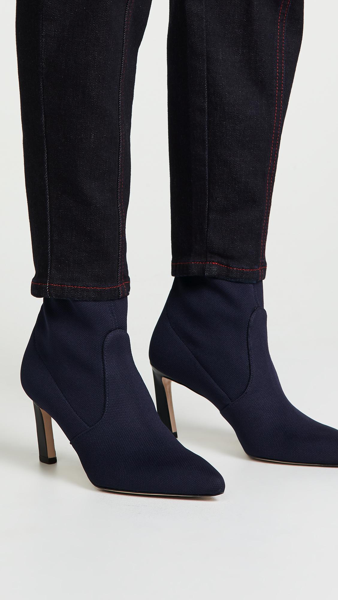 stuart weitzman rapture 75mm knit sock bootie