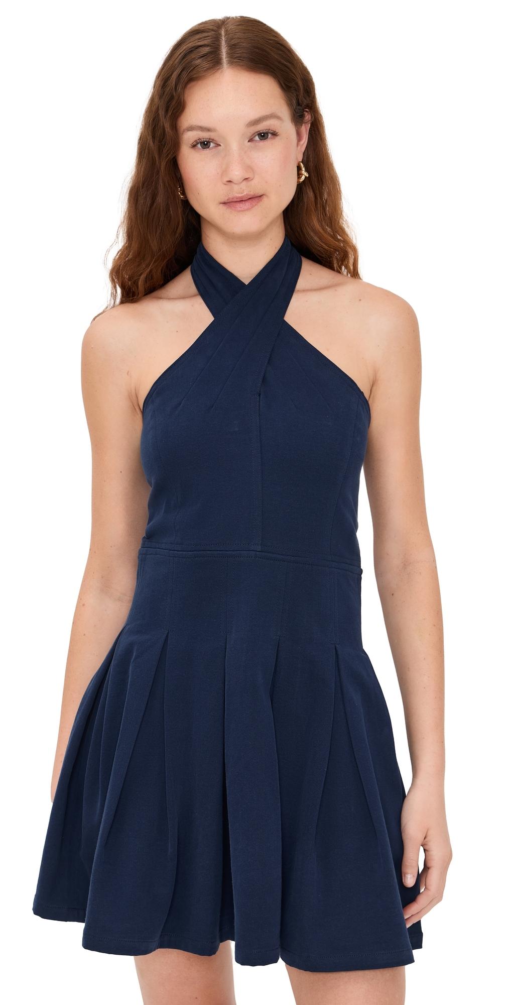 DL1961 Halter Mini Dress in Blue | Lyst