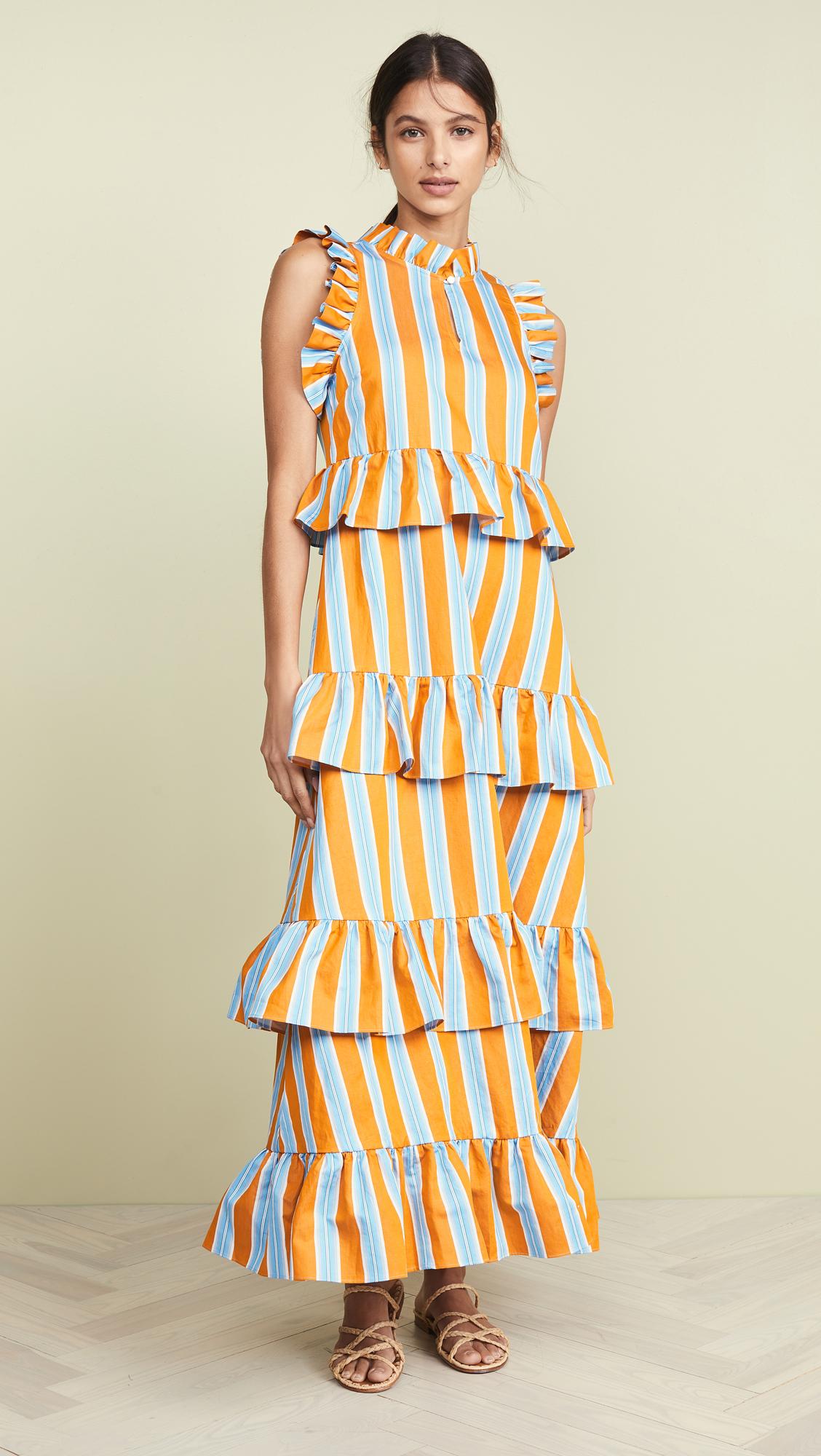 mds stripes soiree dress