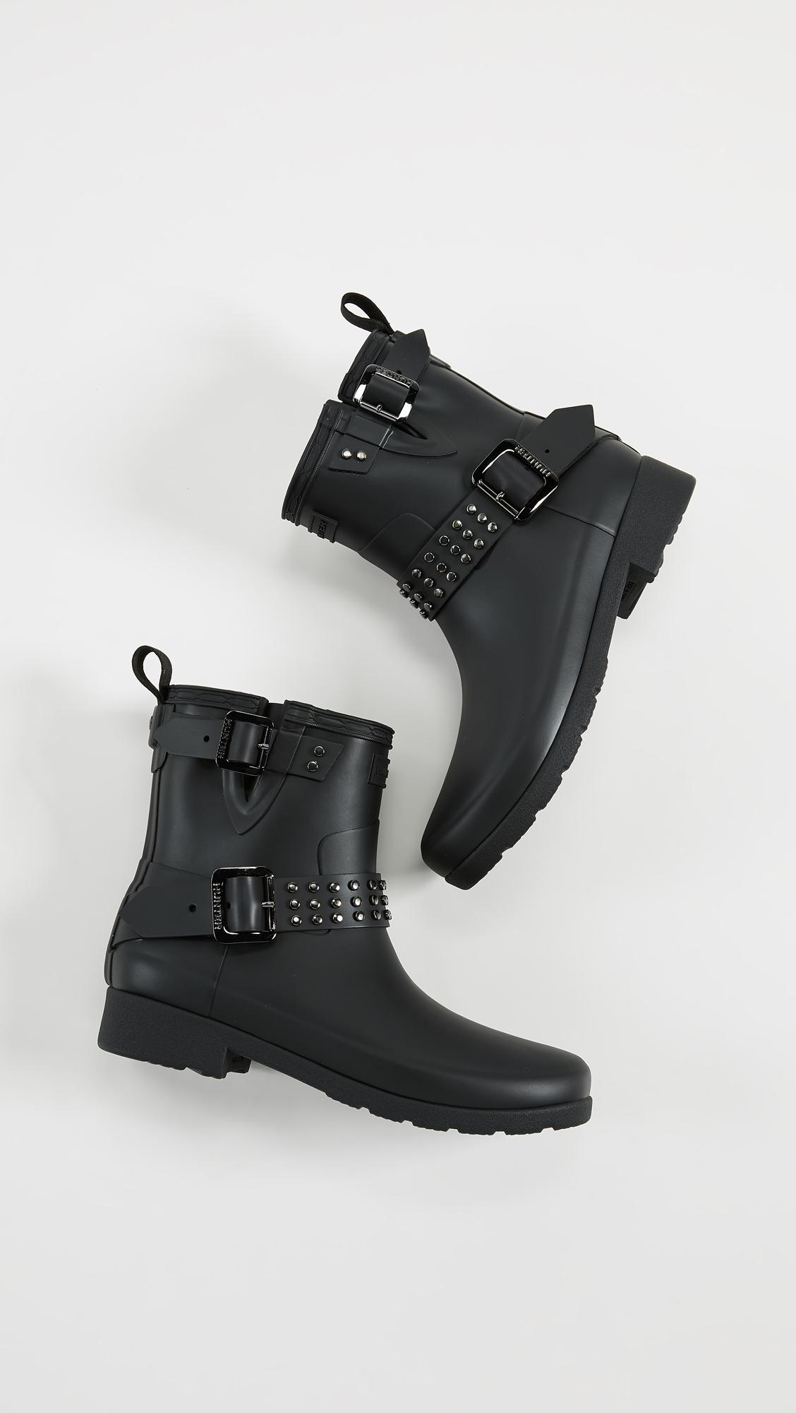 refined stud waterproof biker boot