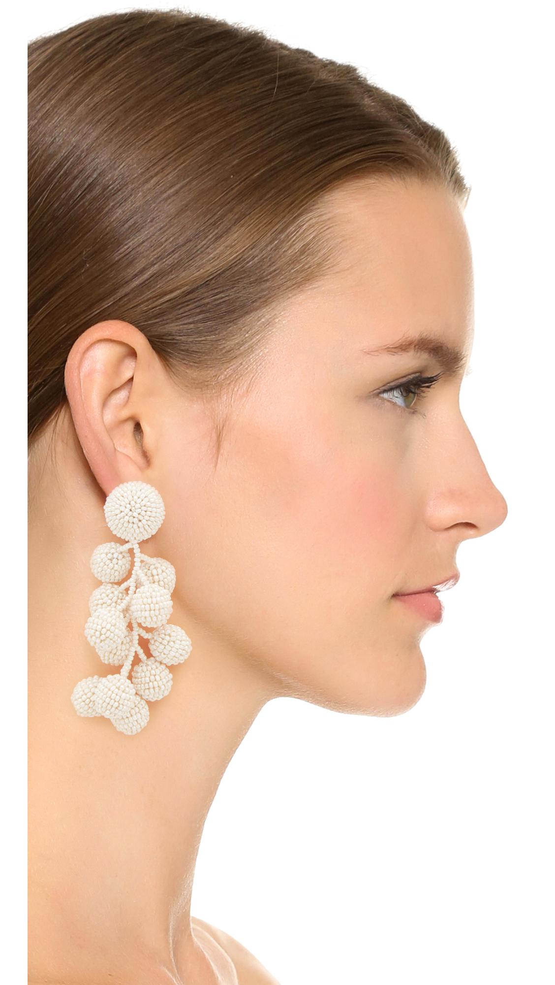 Sachin & Babi Coconut Clip On Earrings in Ivory (White) - Lyst