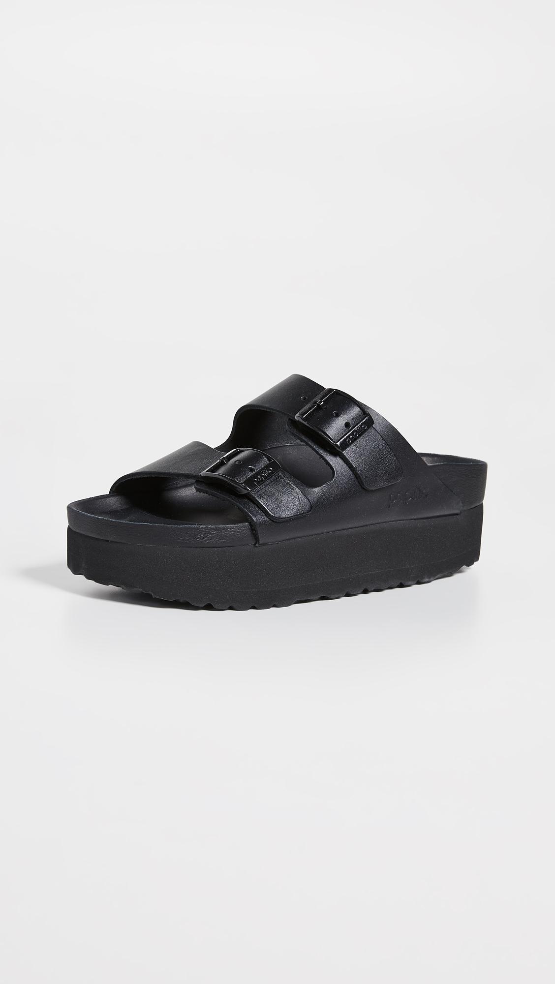 Birkenstock Arizona Platform Exquisite Sandals in Black | Lyst