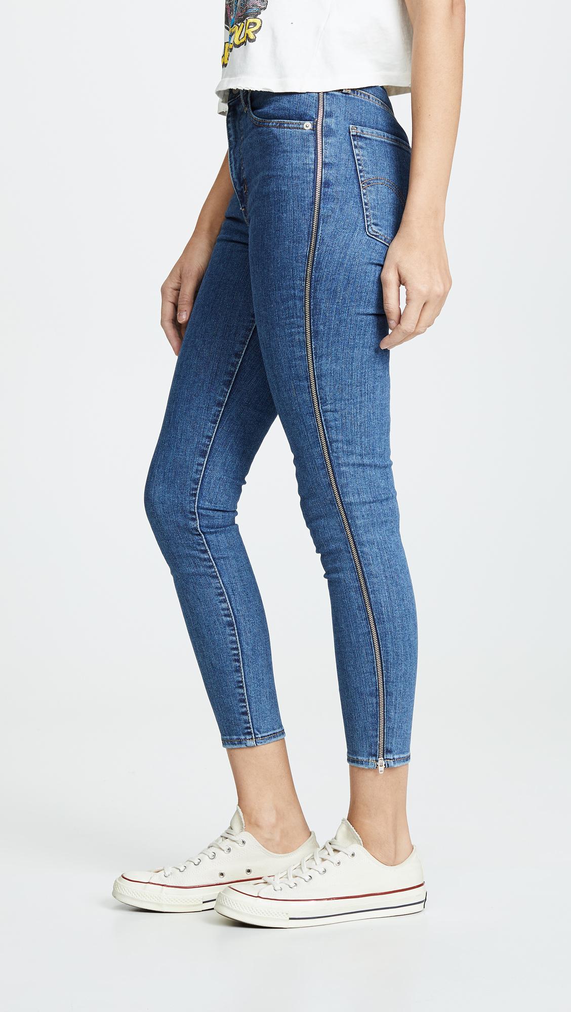 Levi's Mile High Ankle Zip Jeans in Blue | Lyst