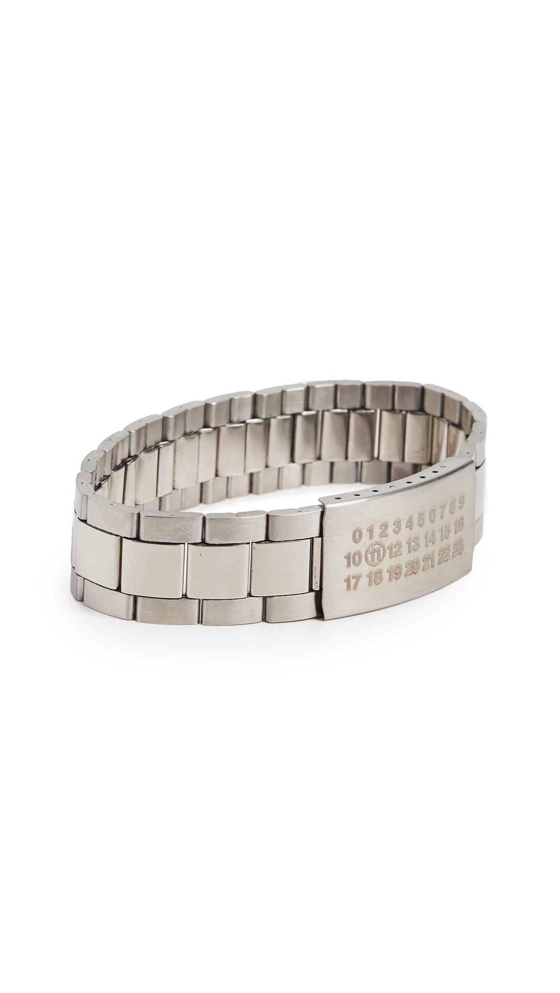 Maison Margiela Watch Strap Silver Bracelet in Metallic for Men | Lyst