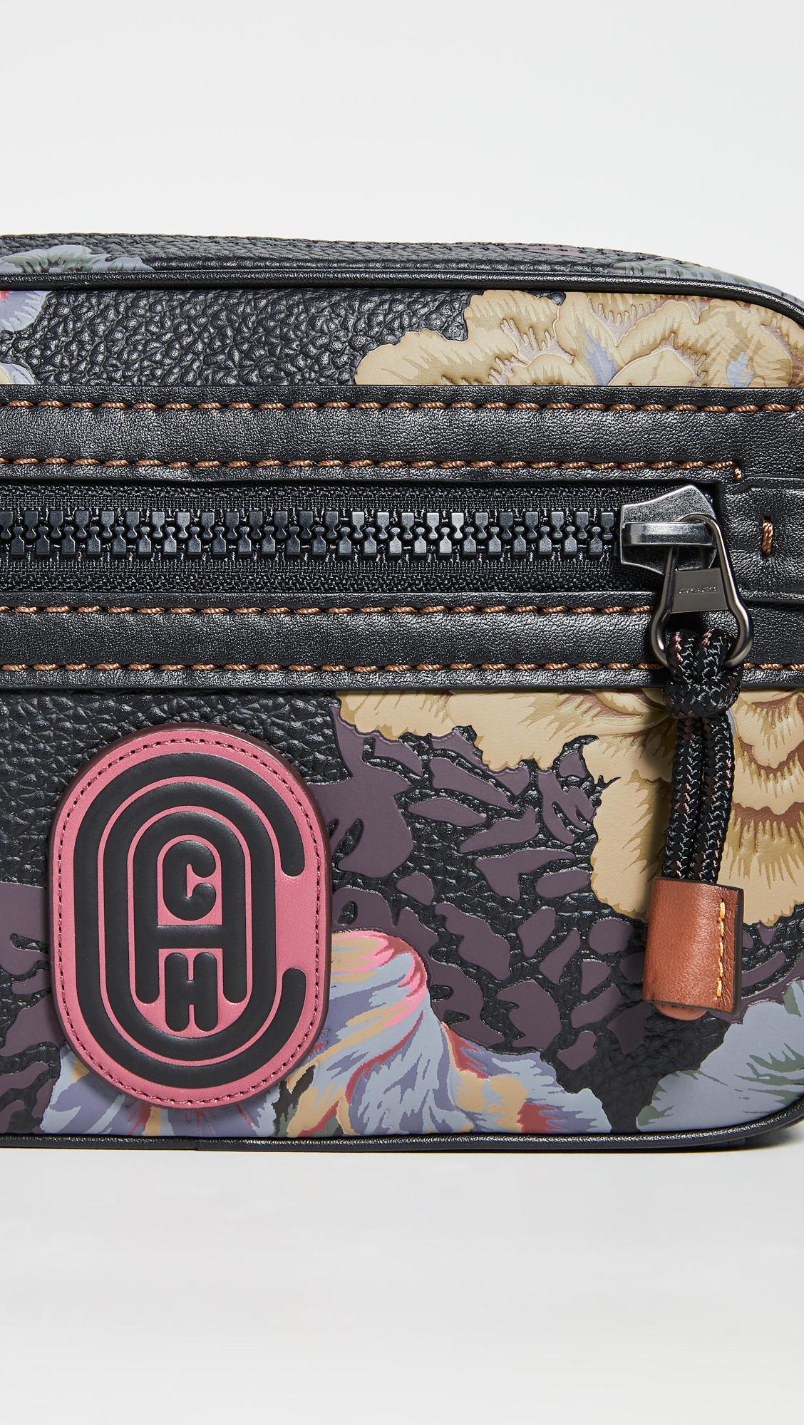 COACH Leather X Kaffe Fassett Academy Crossbody Bag in Black Lyst