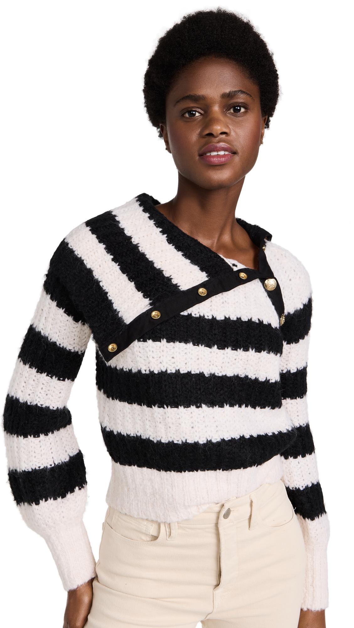 10 Crosby Derek Lam Astra Asymmetric Button Turtleneck Sweater | Lyst