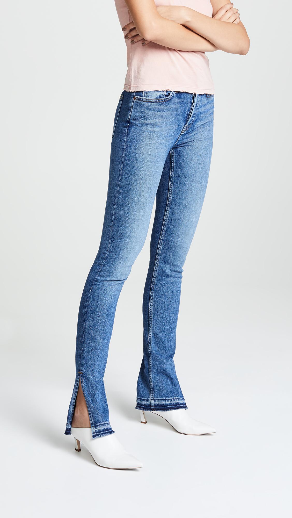Cotton Citizen High Split Jeans in Blue | Lyst
