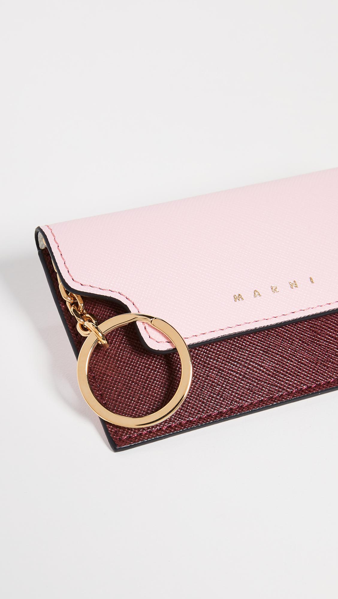 Marni Key Ring Card Case in Pink | Lyst