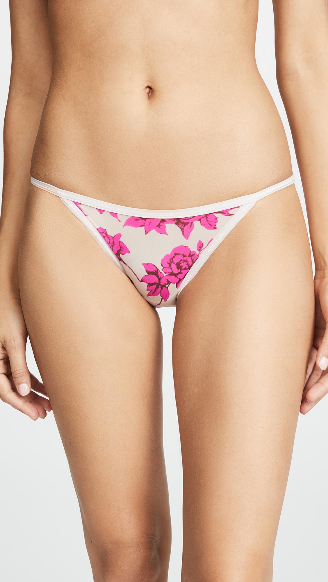 Calvin Klein Synthetic Id Sheer Bikini Panties in Pink Lyst