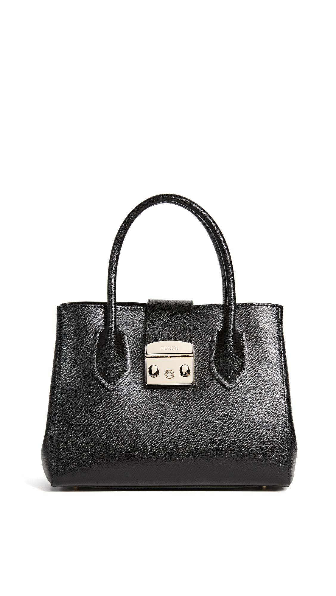 Furla Metropolis Small Tote in Black | Lyst