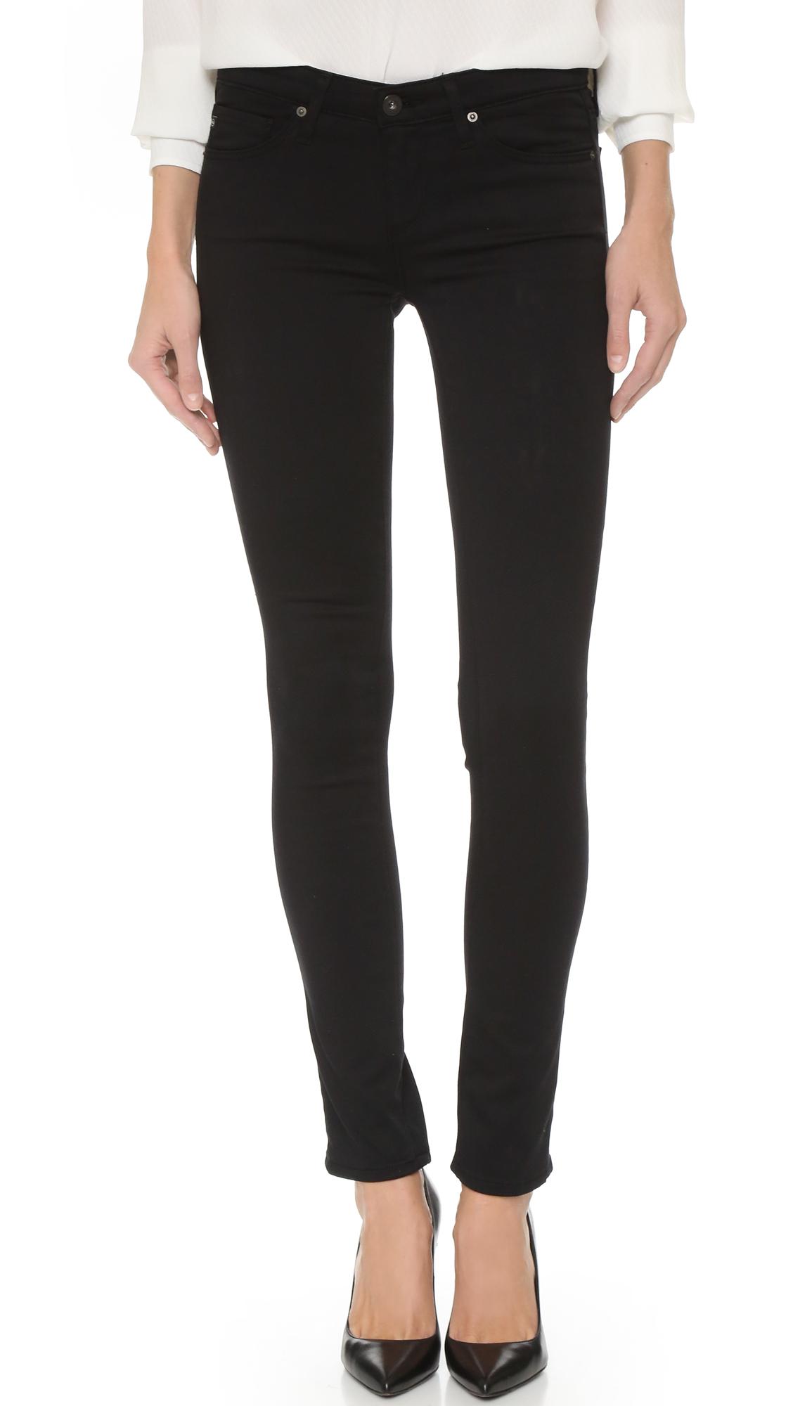 AG Jeans The Stilt Cigarette Jeans in Black | Lyst