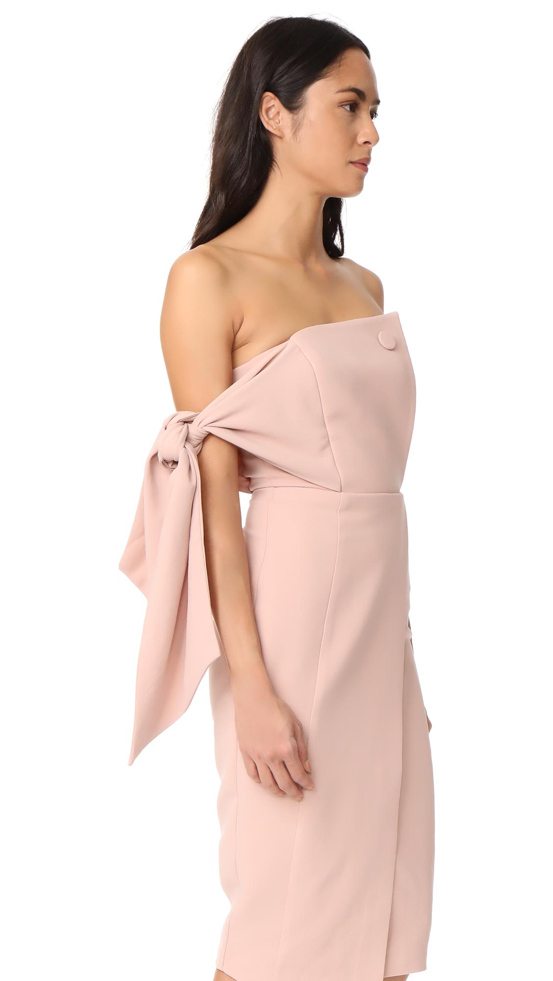 misha collection romi structured midi dress
