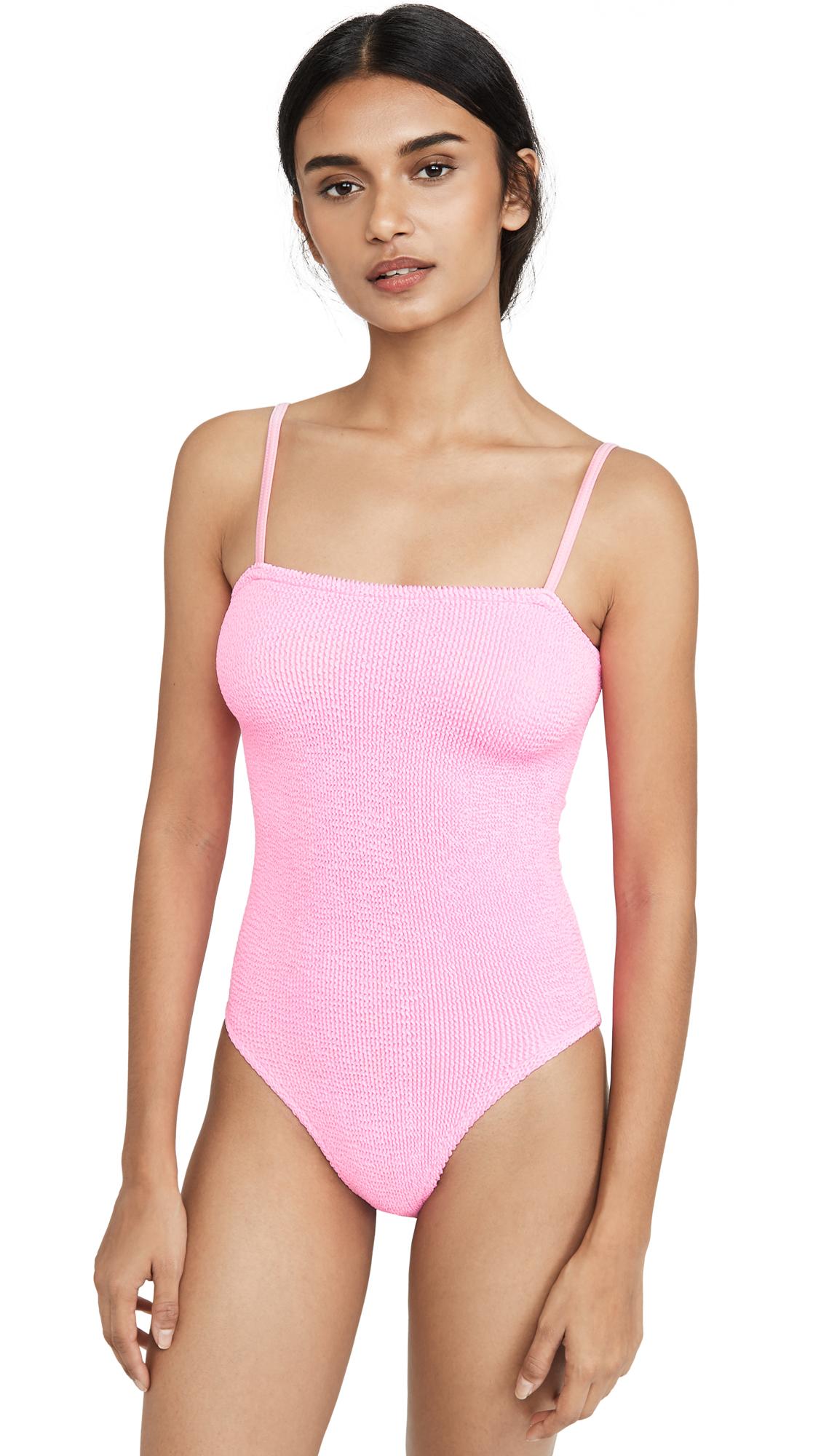 hunza g pink one piece