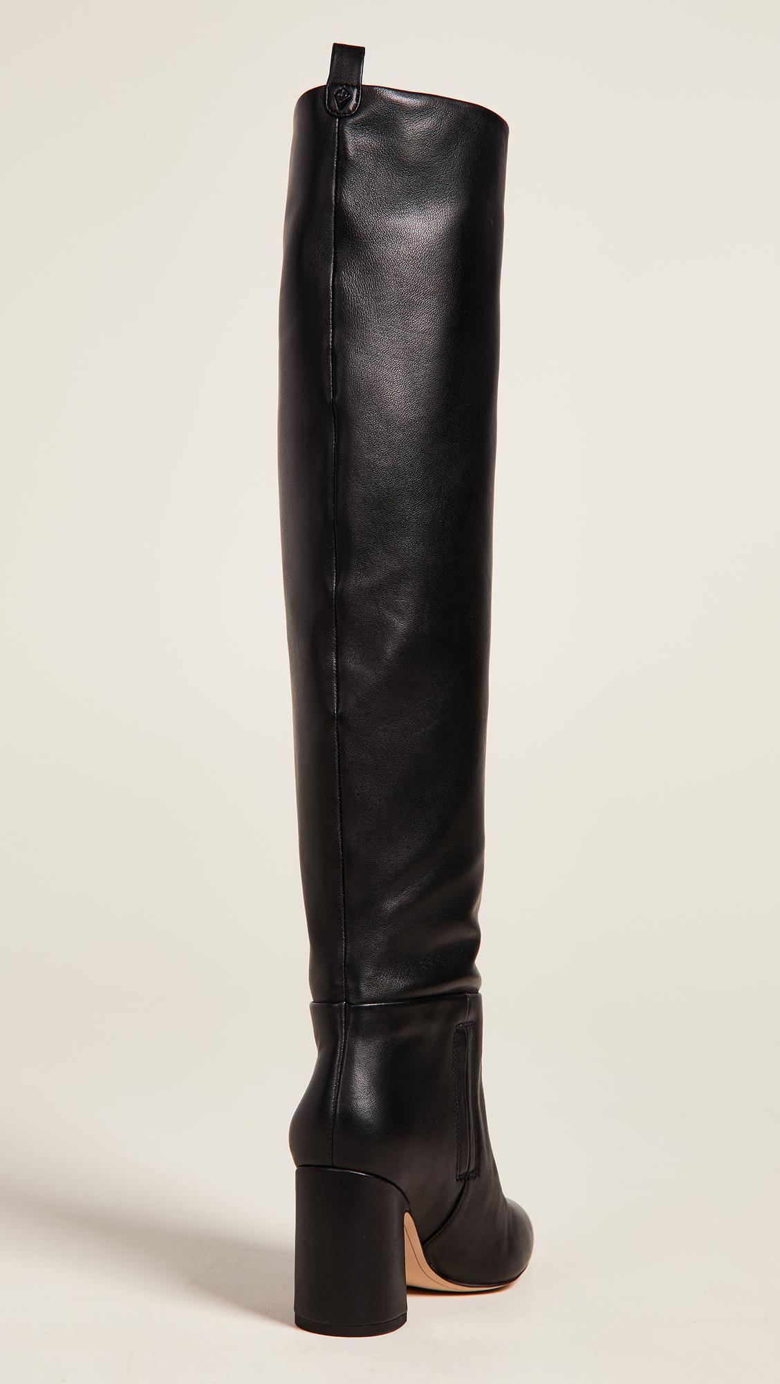 Sam Edelman Leather Hutton Tall Boots in Black - Lyst
