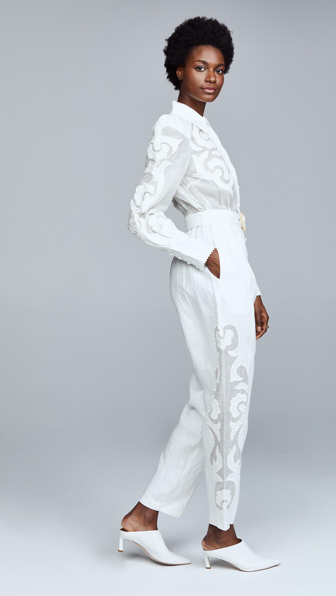 zimmermann jumpsuit white