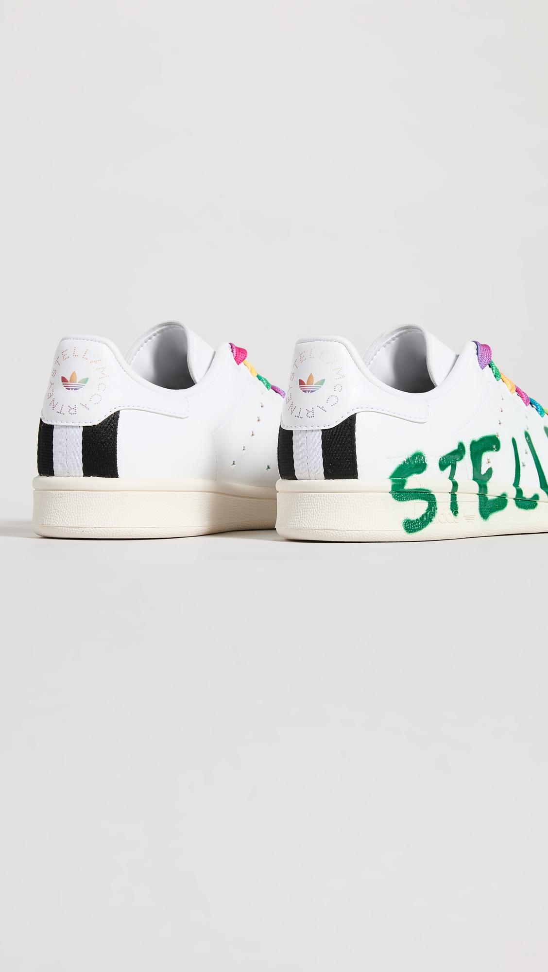 STELLA MCCARTNEY x Adidas Stan Smith White w/Multicolor Trim Sneakers