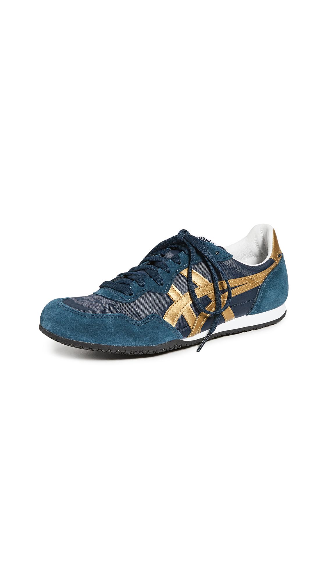 Onitsuka Tiger Serrano Sneakers In Navy Gold Blue Lyst