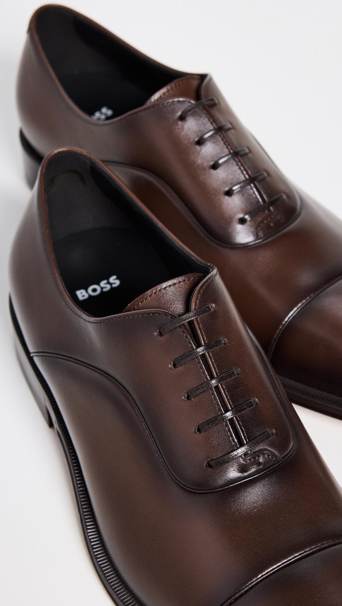 BOSS Derrek Classic Cap Toe Oxford Shoes in Brown for Men | Lyst display picture 3
