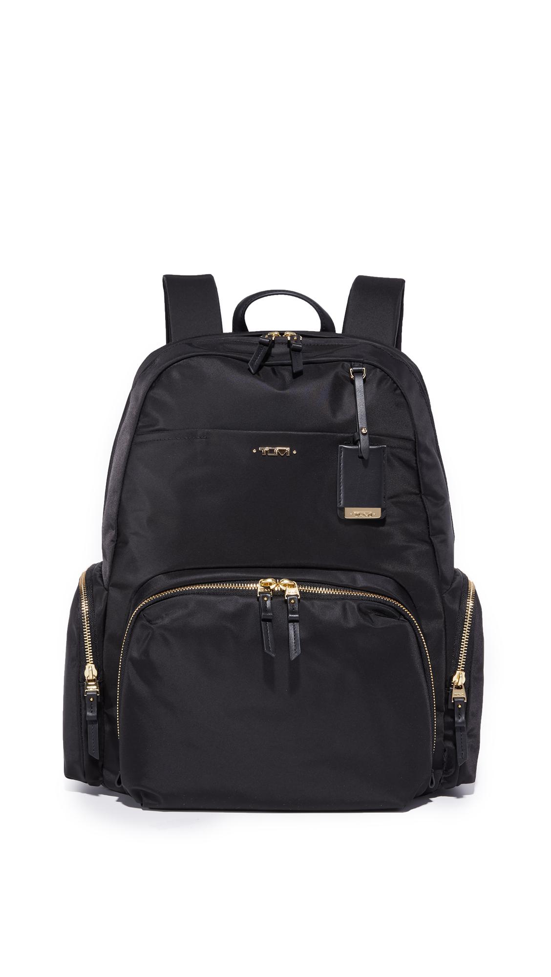 tumi calais leather backpack