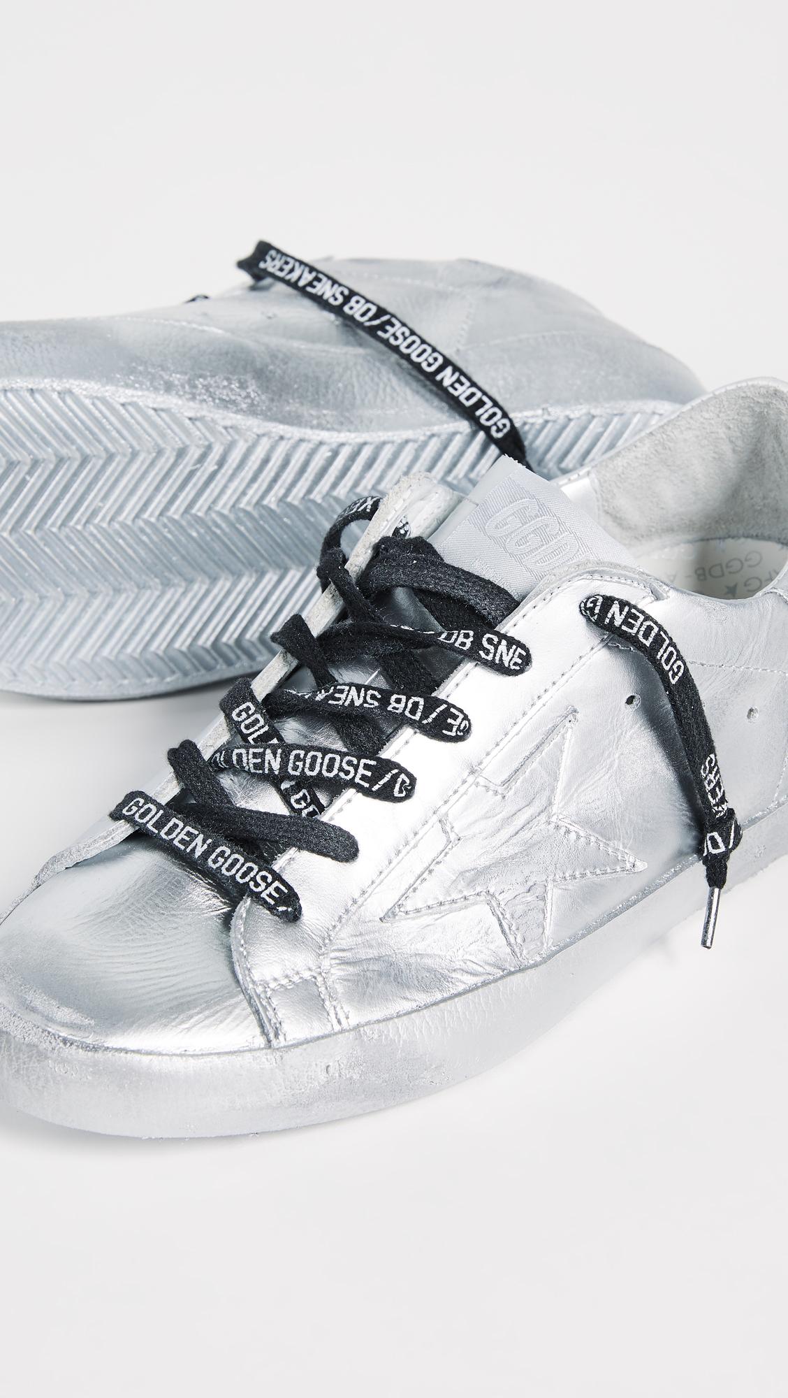 Golden Goose Leather Limited Edition Superstar Sneakers in Silver  (Metallic) - Lyst