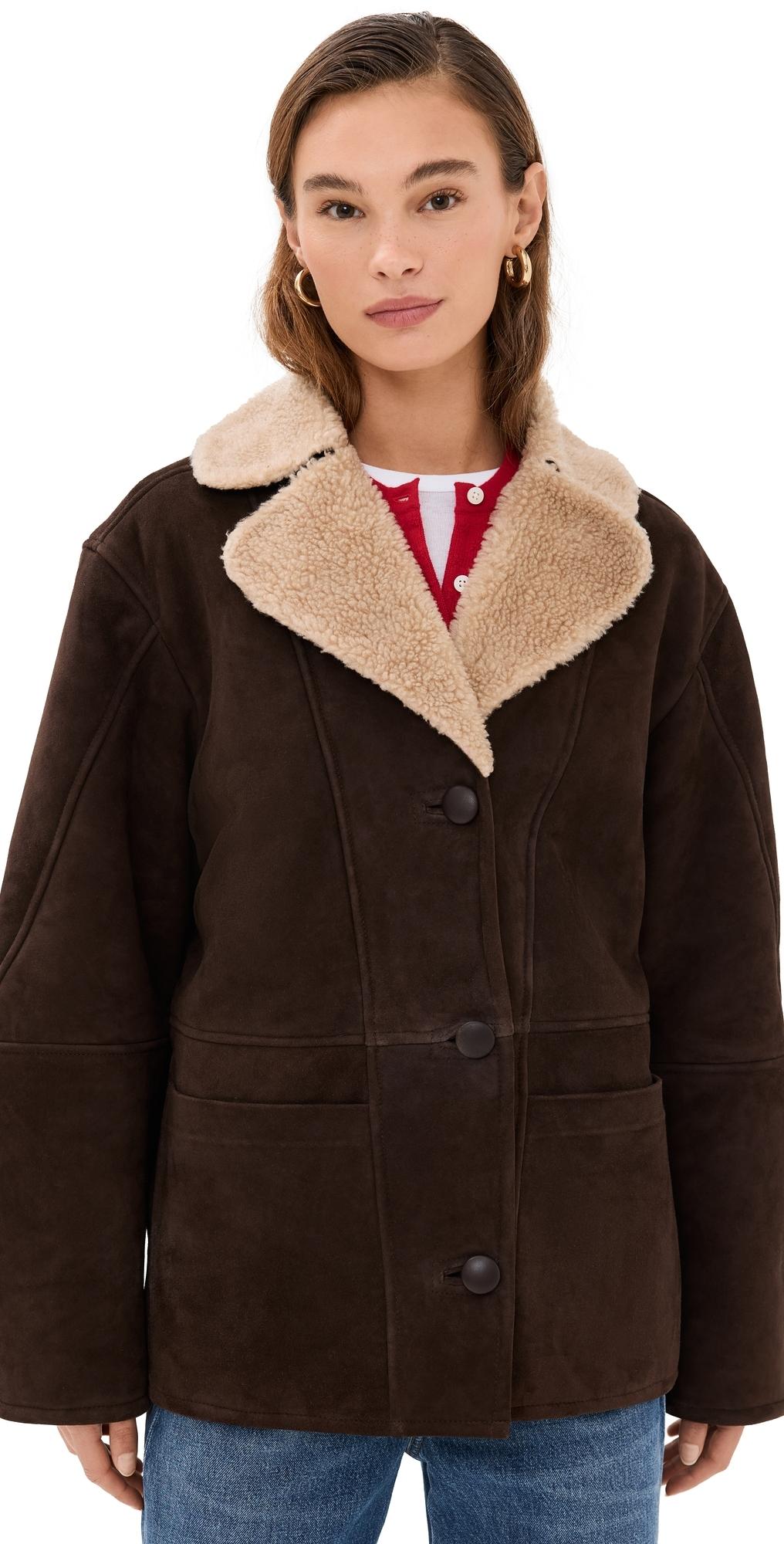 Reformation Veda Luca Suede Jacket in Black | Lyst