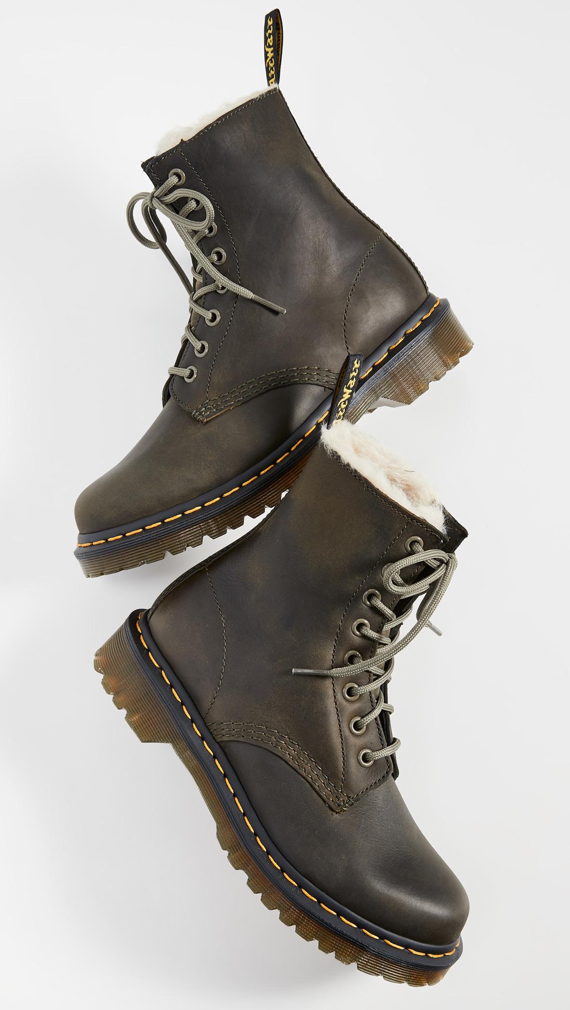 olive green dr marten boots