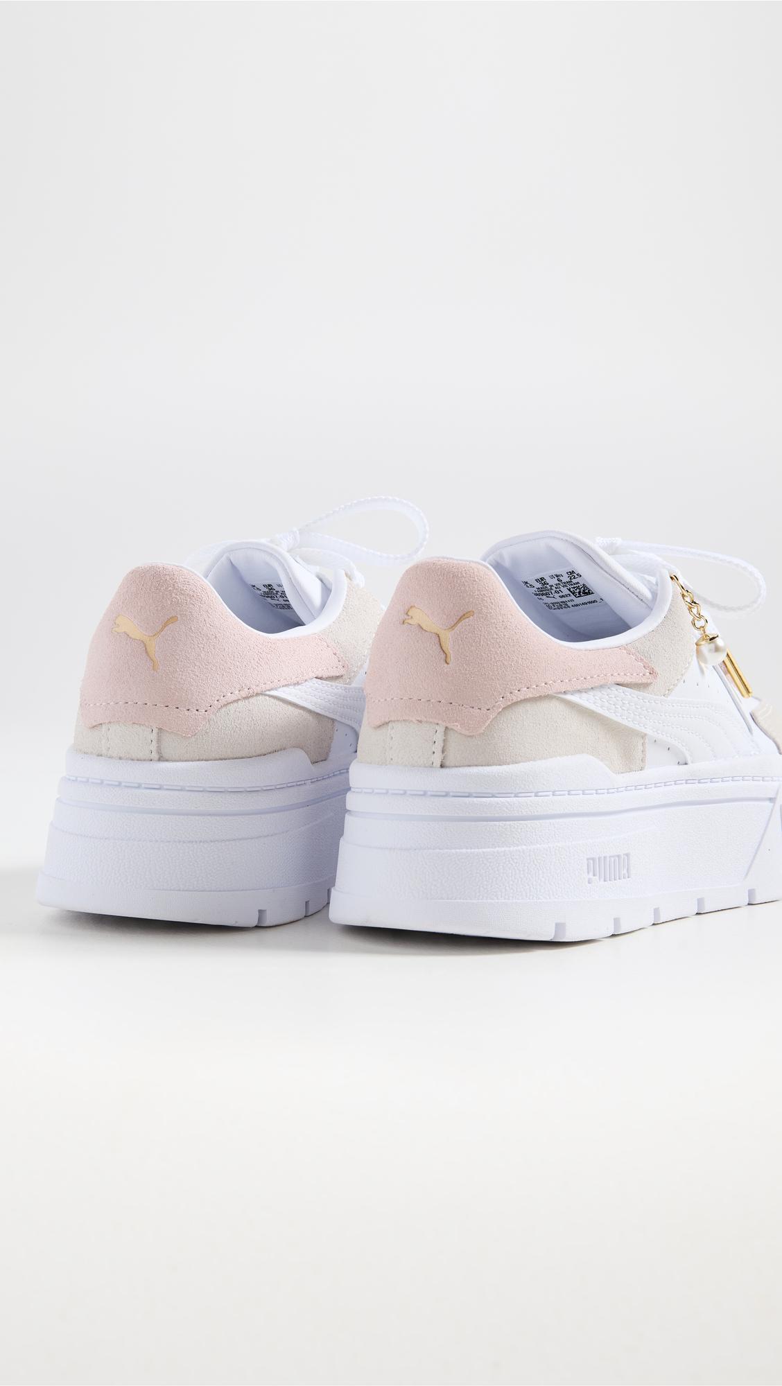 PUMA Mayze Stack Edgy Pearl Sneakers in White | Lyst