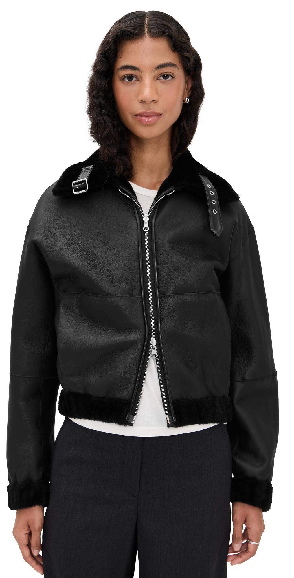 helmut-lang-Black-Shearling-