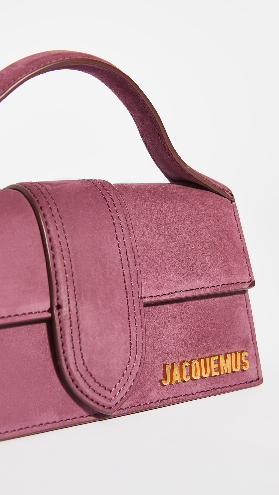 Jacquemus Bambino' Suede Top Handle Bag in Dark Purple (Purple) | Lyst