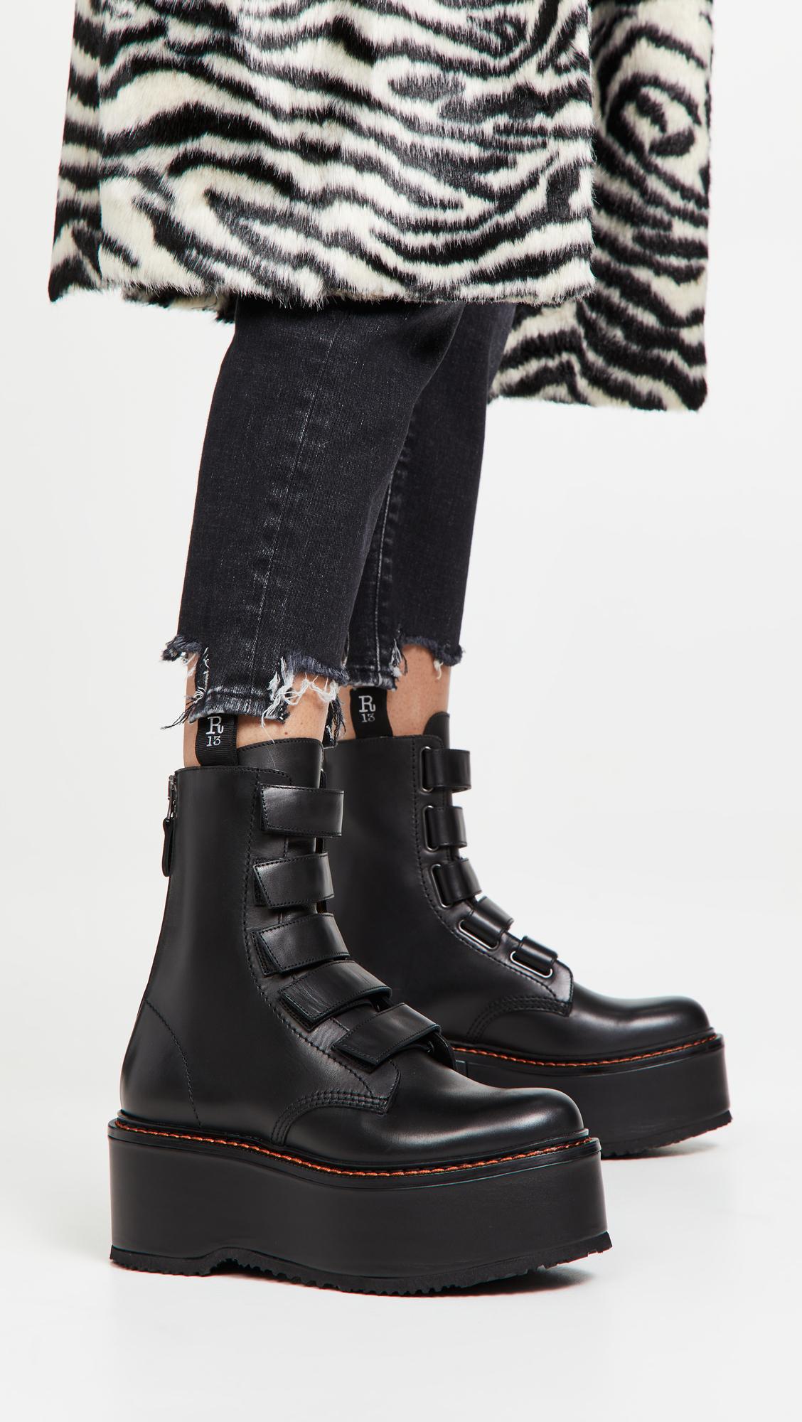 r13 double stack boots