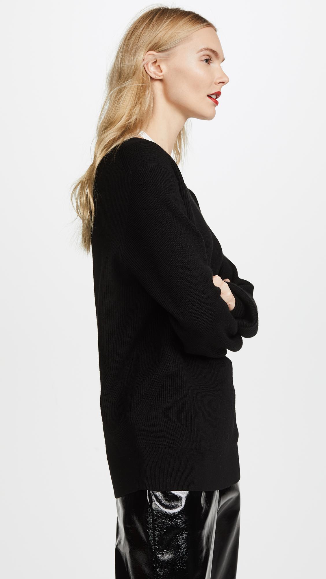 Alexander wang sheer shoulder wool & cashmere blend sweater hot sale