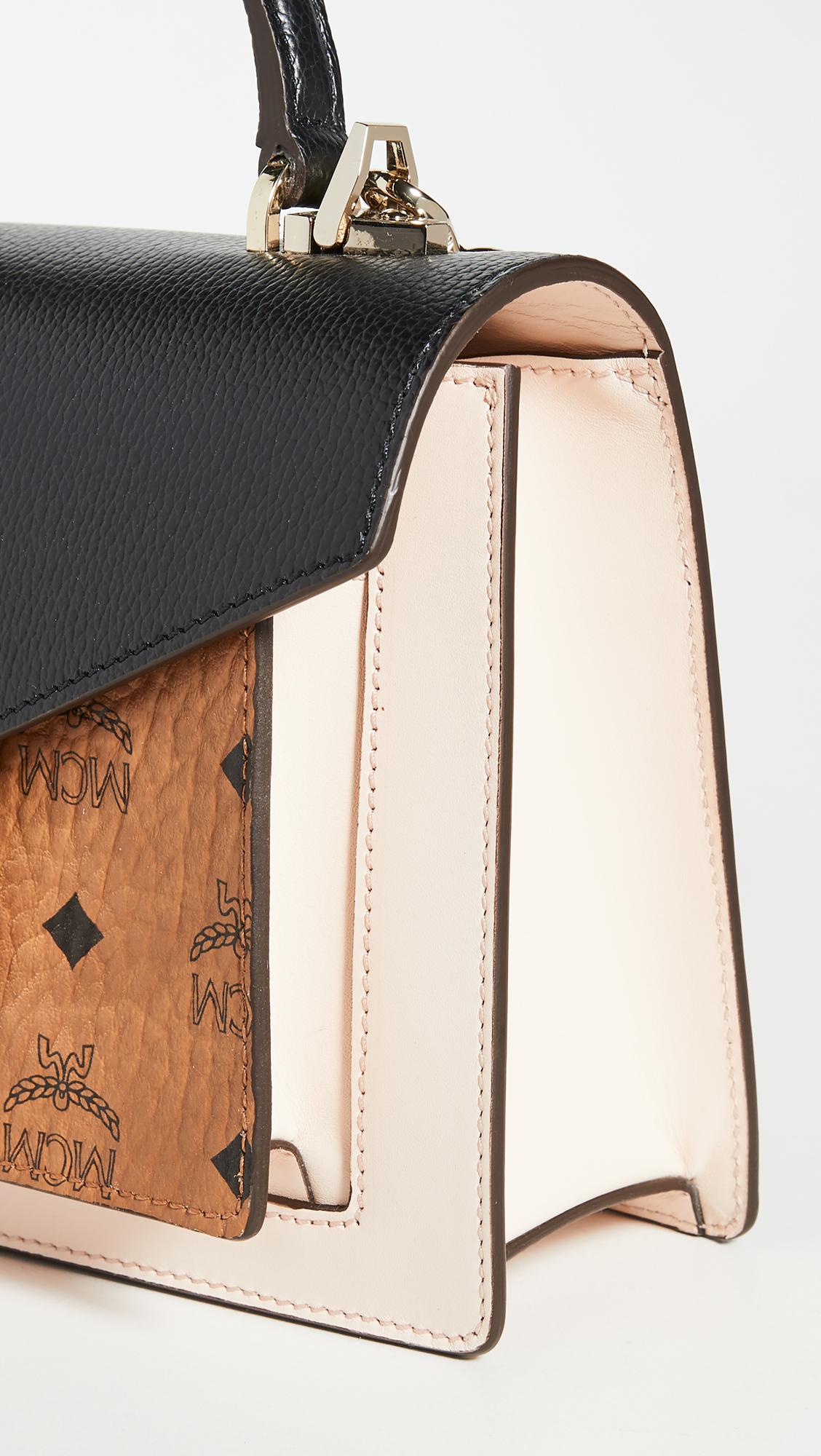 MCM Patricia Visetos Colorblock Small Satchel Lyst