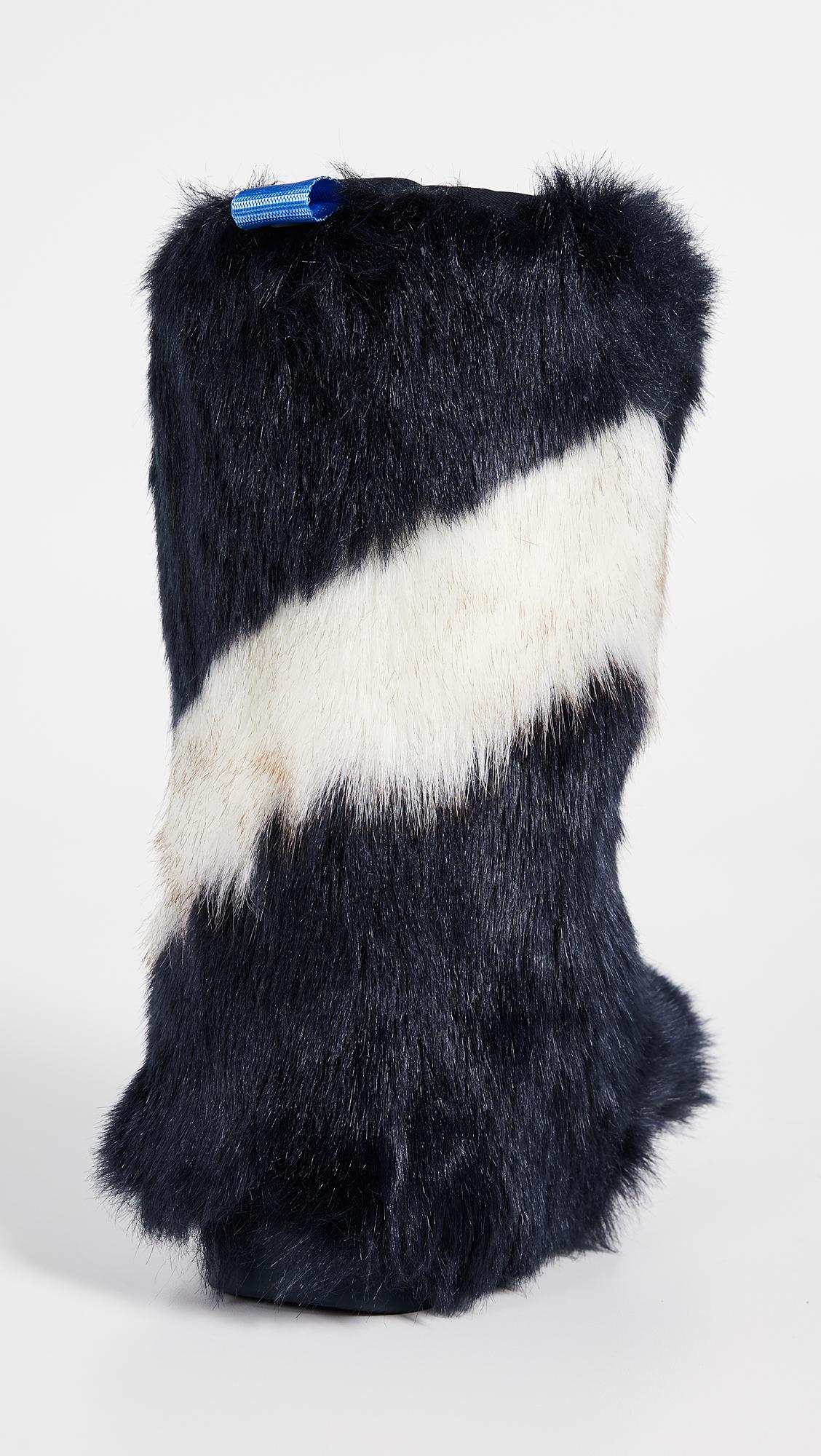 Tory Sport Chevron Faux-fur Tall Boots 