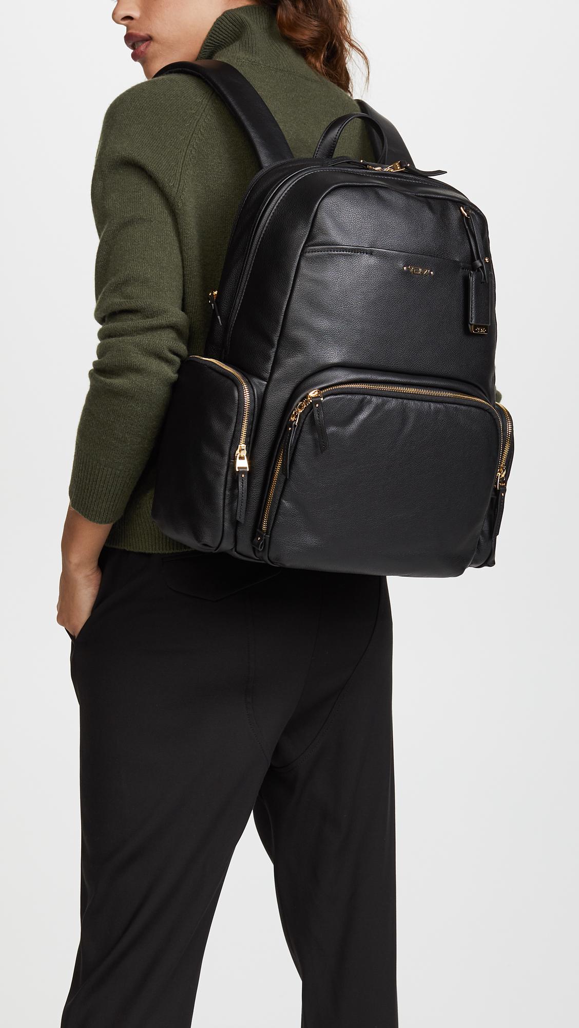 Tumi Calais Leather Backpack in Black | Lyst
