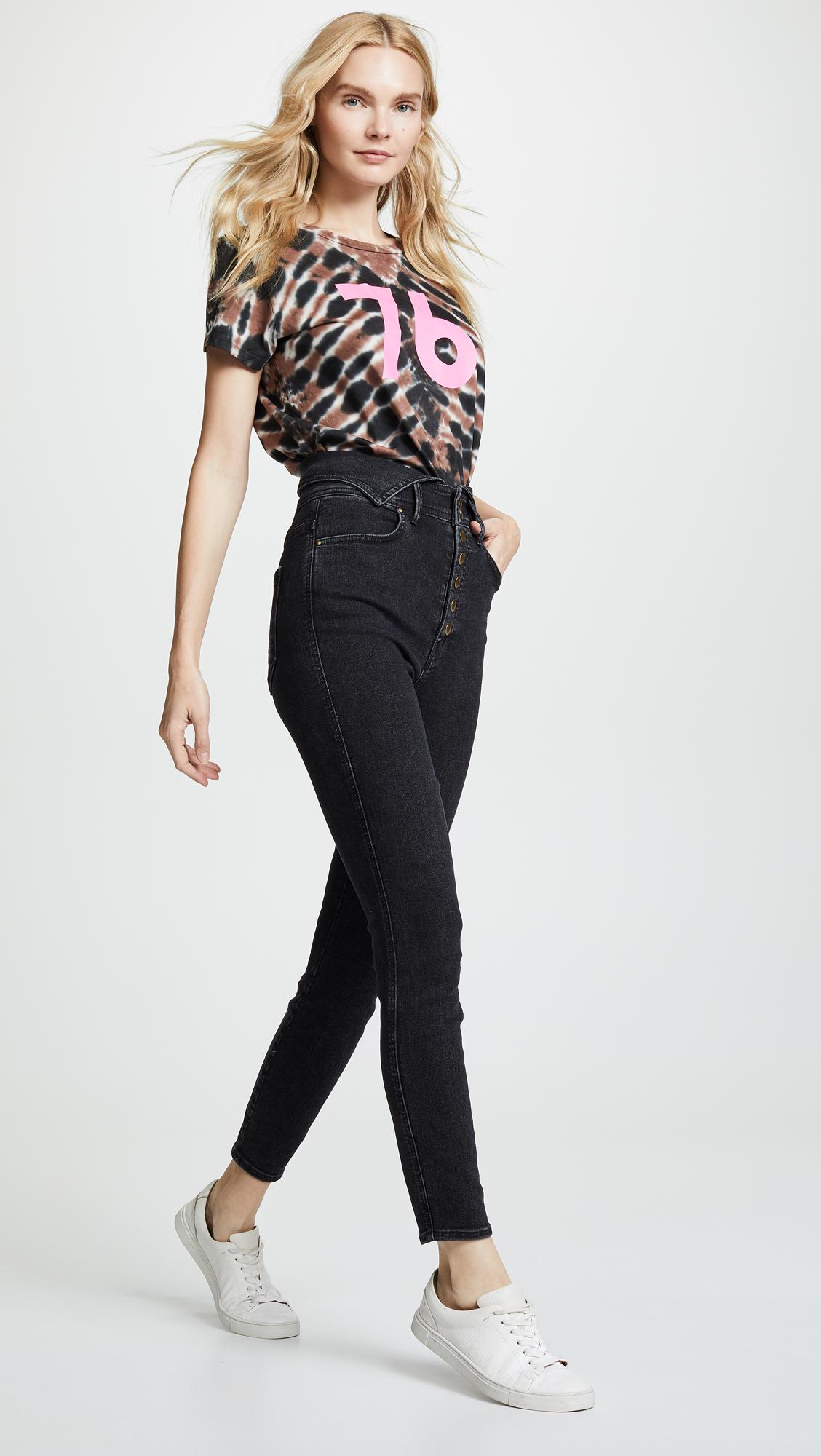 mother the swooner exposed snap ankle jeans