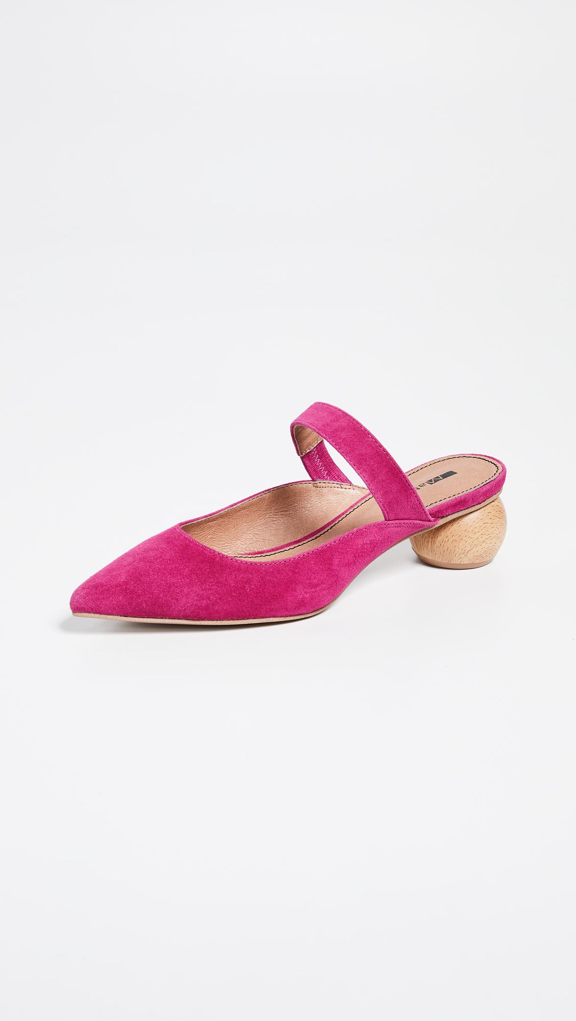 fuschia pink mules