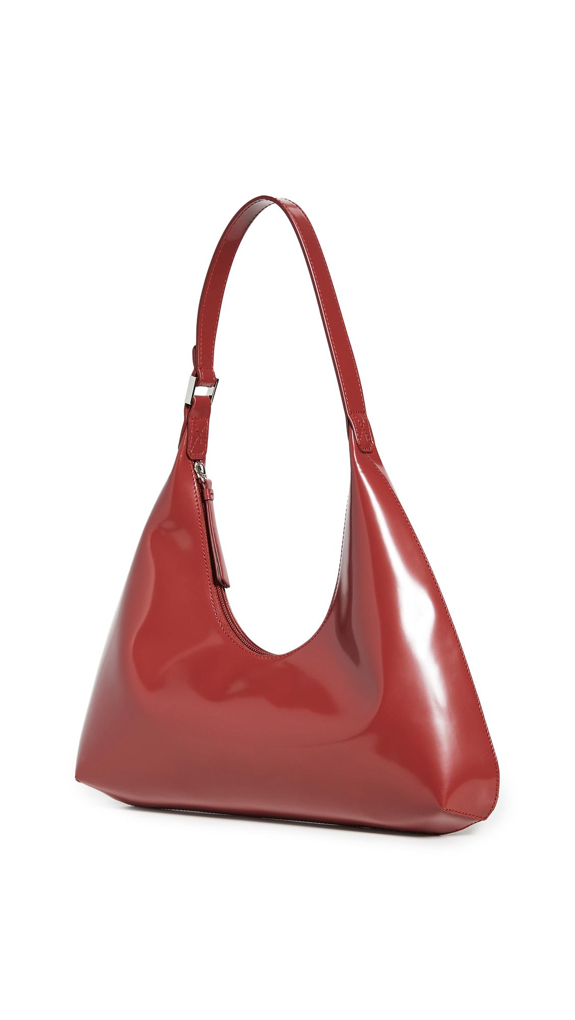 BY FAR, Bags, By Far Amber Red Semi Patent Leather Bag